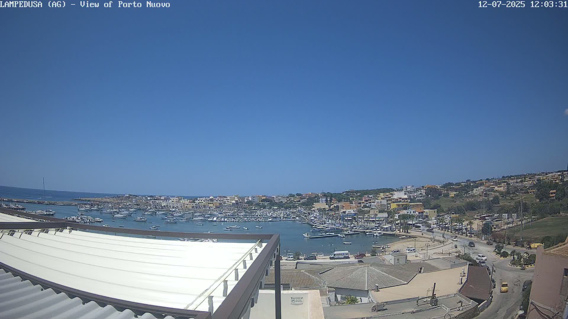 Lampedusa, Port of Nouvo Live Cam - Agrigento, Sicily, Italy