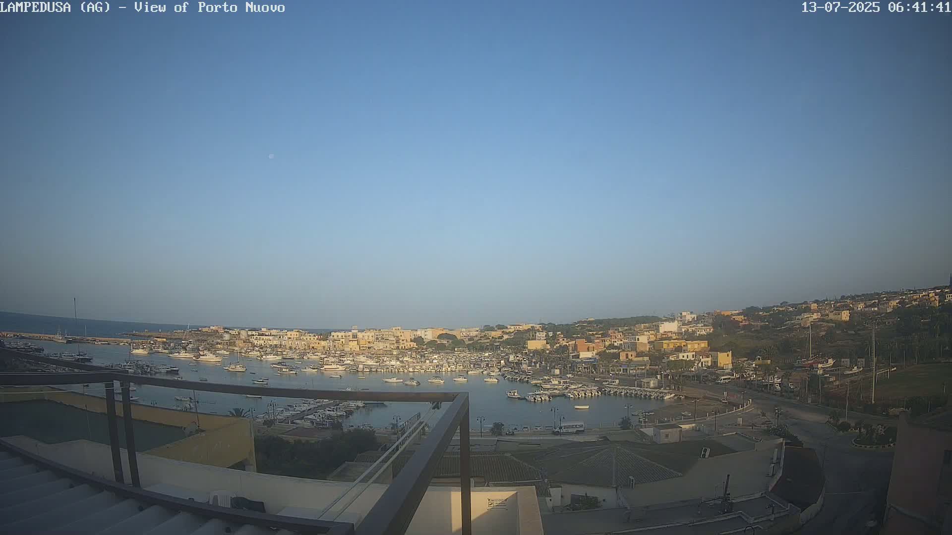 Lampedusa, Port of Nouvo Live Cam - Agrigento, Sicily, Italy