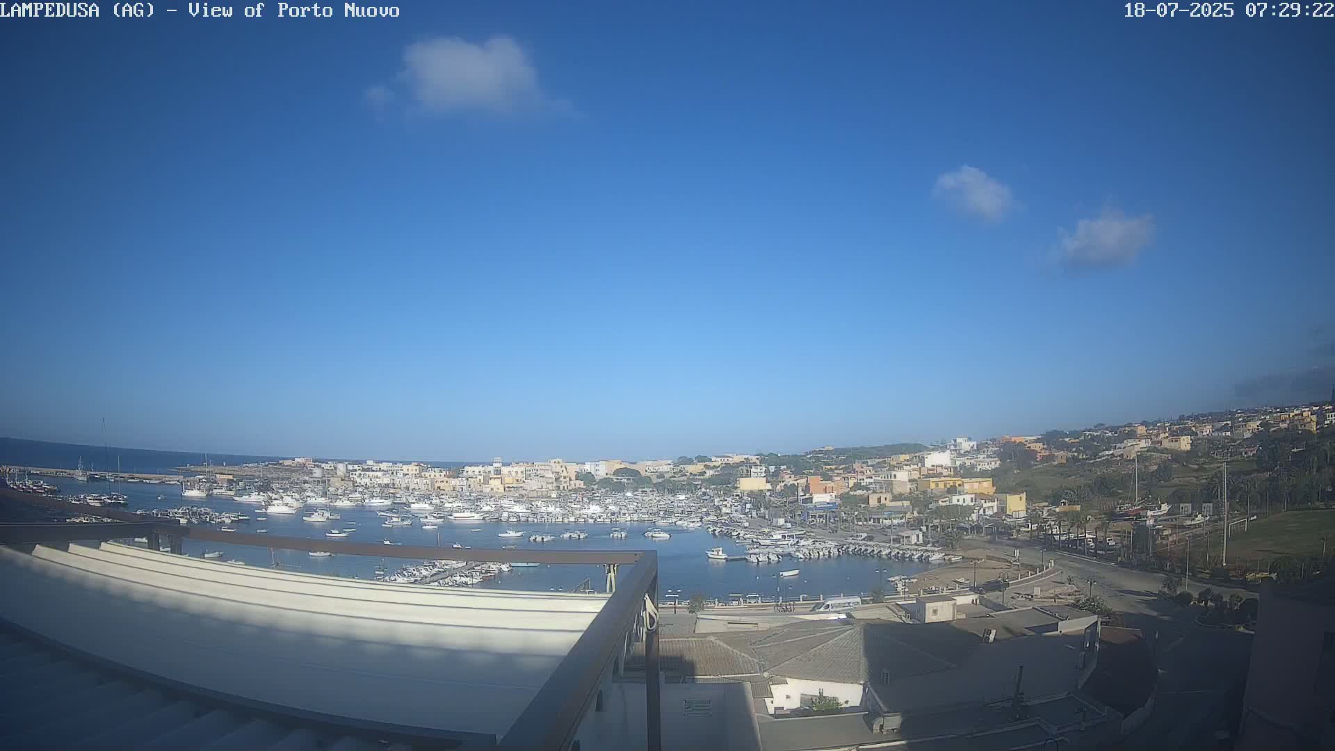 Lampedusa, Port of Nouvo Live Cam - Agrigento, Sicily, Italy