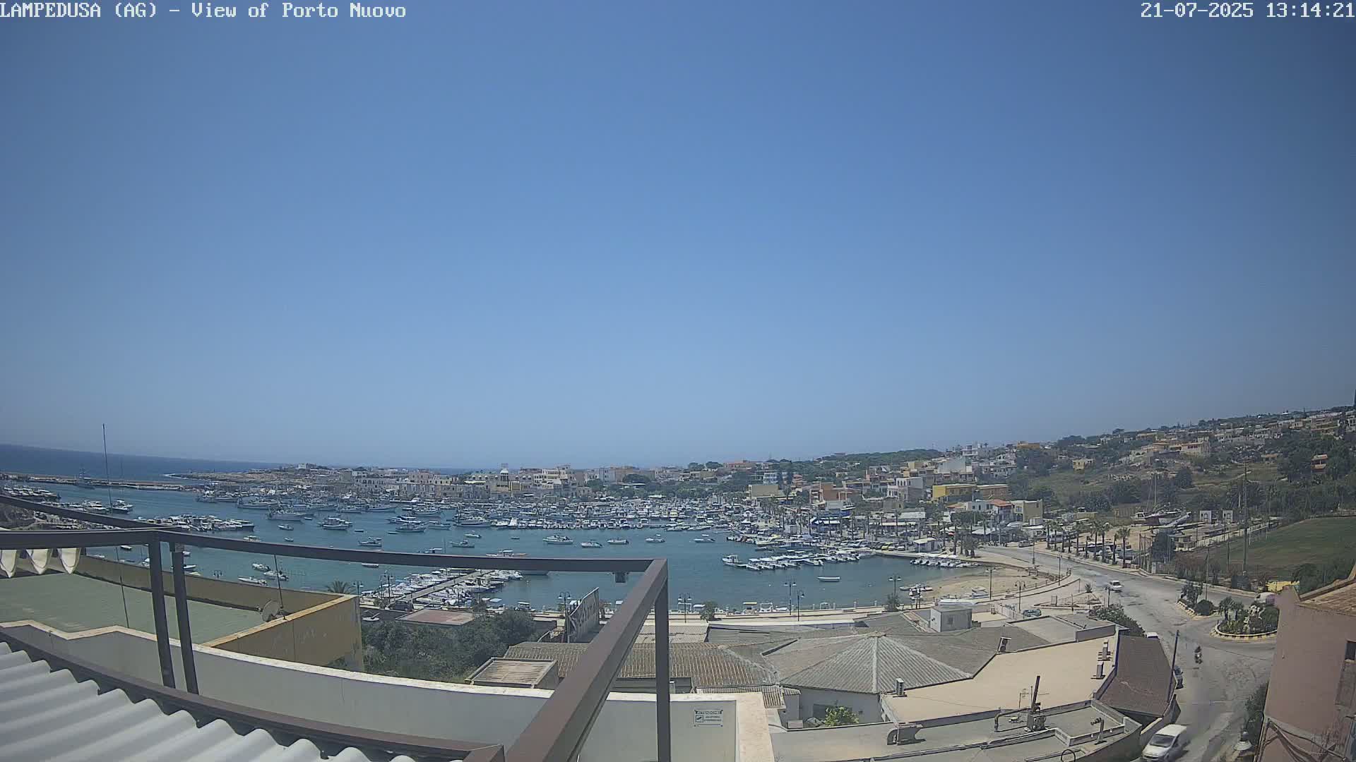 Lampedusa, Port of Nouvo Live Cam - Agrigento, Sicily, Italy