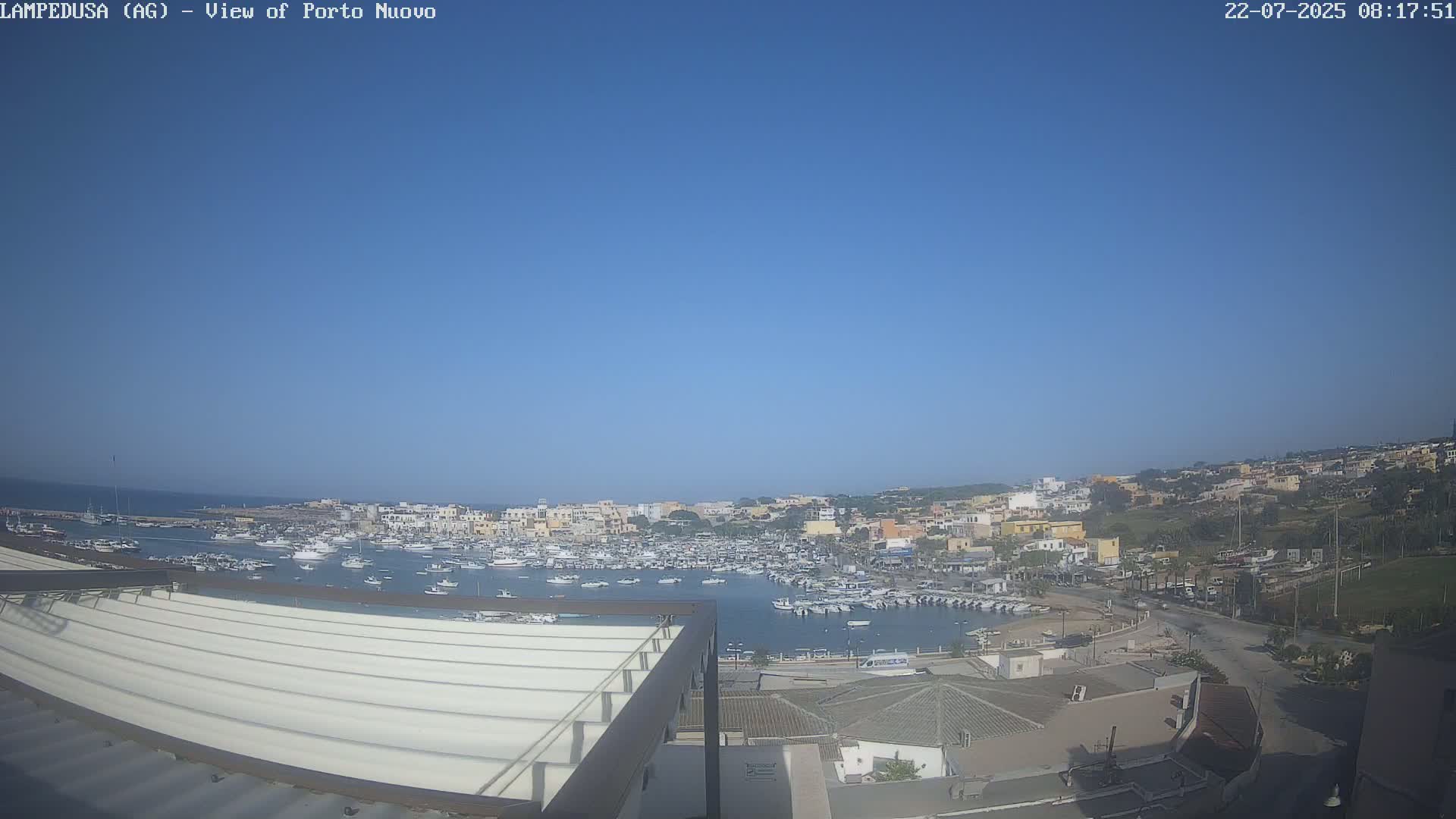 Lampedusa, Port of Nouvo Live Cam - Agrigento, Sicily, Italy