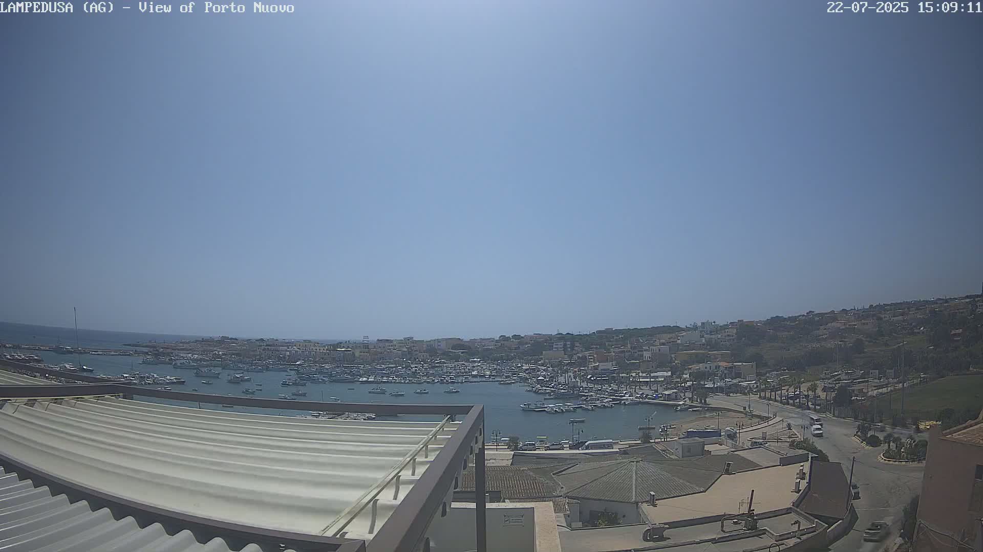 Lampedusa, Port of Nouvo Live Cam - Agrigento, Sicily, Italy
