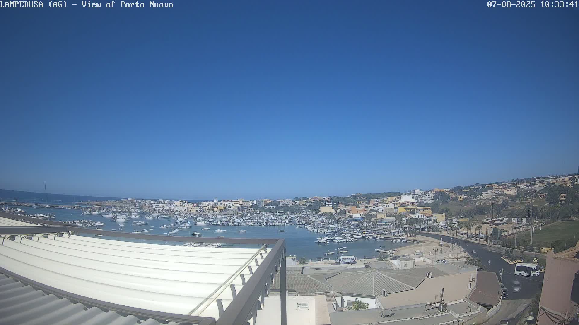 Lampedusa, Port of Nouvo Live Cam - Agrigento, Sicily, Italy
