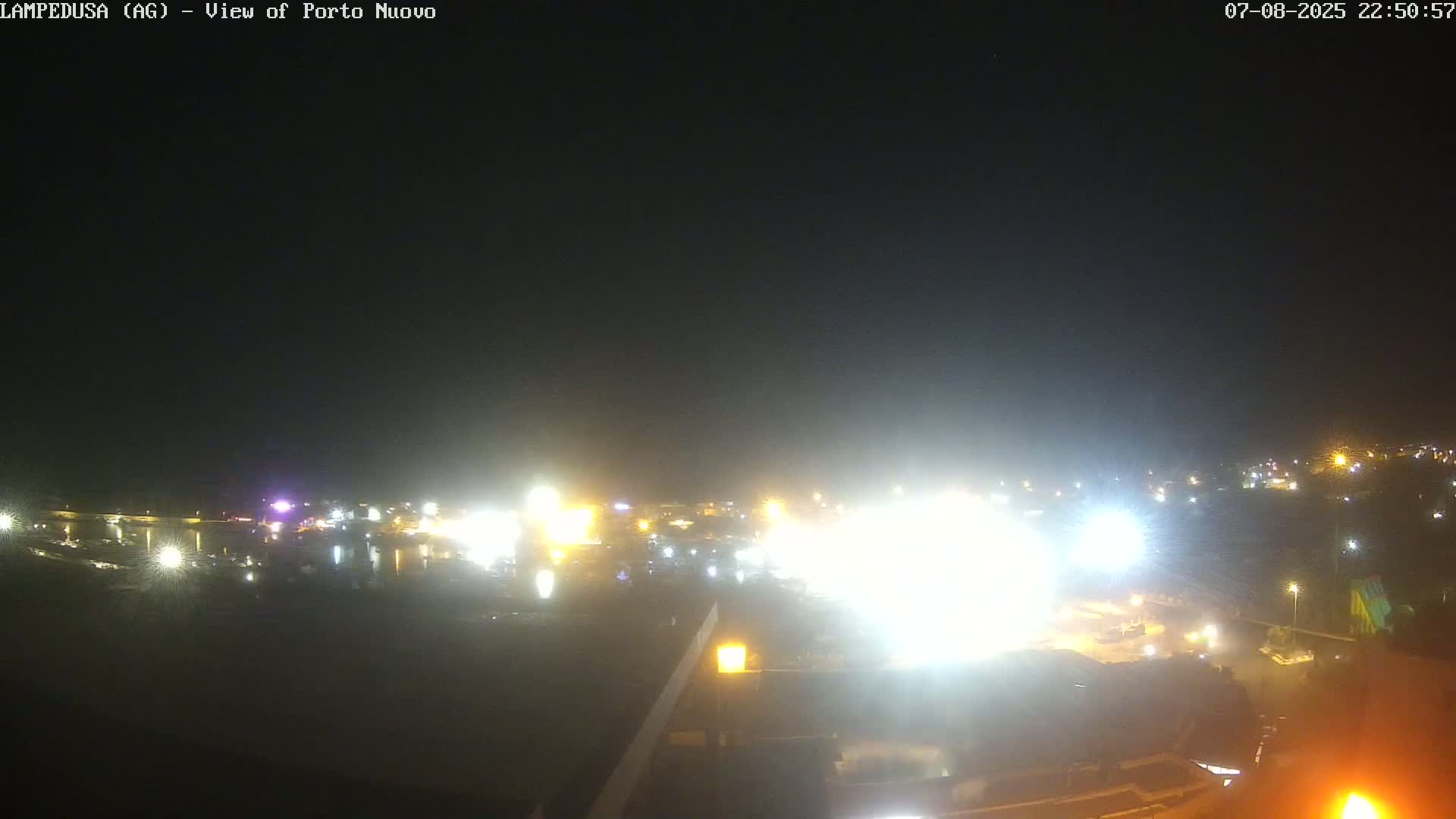 Lampedusa, Port of Nouvo Live Cam - Agrigento, Sicily, Italy