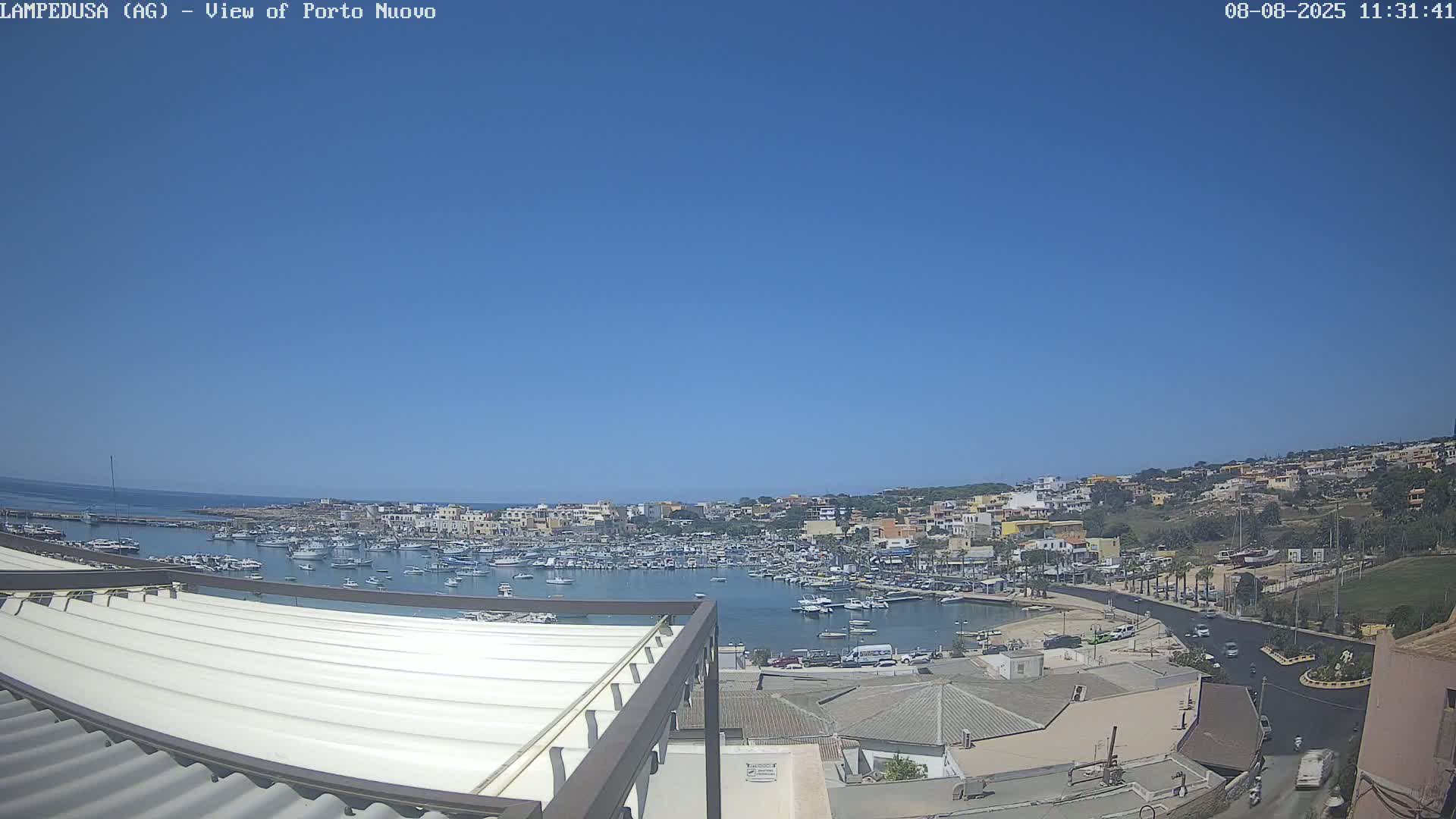 Lampedusa, Port of Nouvo Live Cam - Agrigento, Sicily, Italy