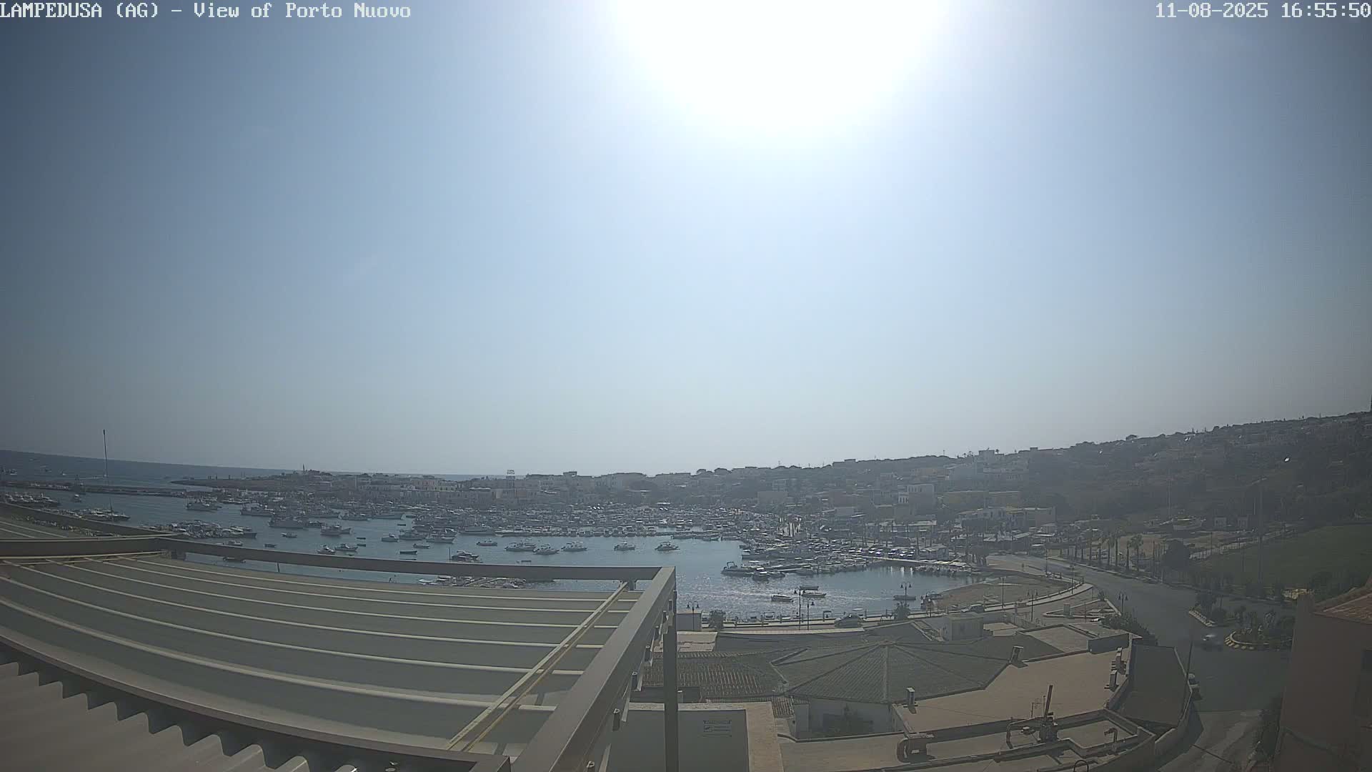 Lampedusa, Port of Nouvo Live Cam - Agrigento, Sicily, Italy