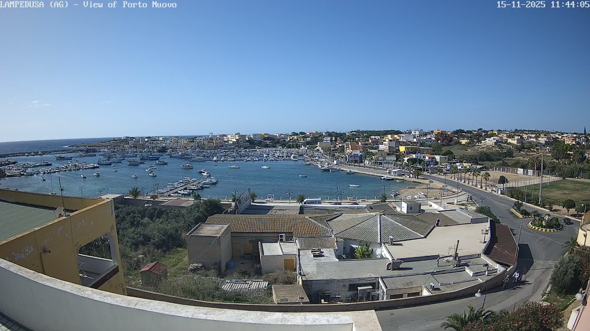 Lampedusa, Port of Nouvo Live Cam - Agrigento, Sicily, Italy