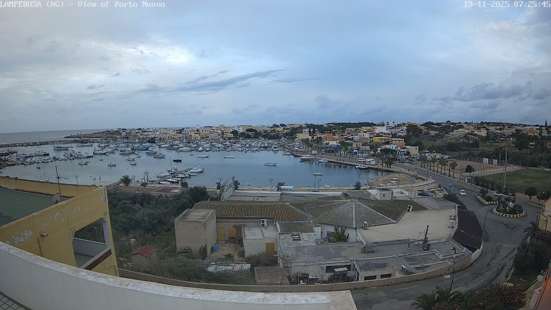 Lampedusa, Port of Nouvo Live Cam - Agrigento, Sicily, Italy