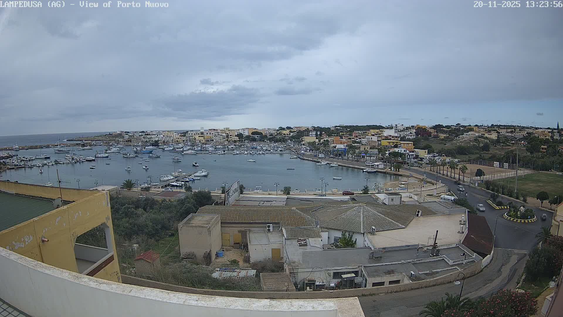 Lampedusa, Port of Nouvo Live Cam - Agrigento, Sicily, Italy