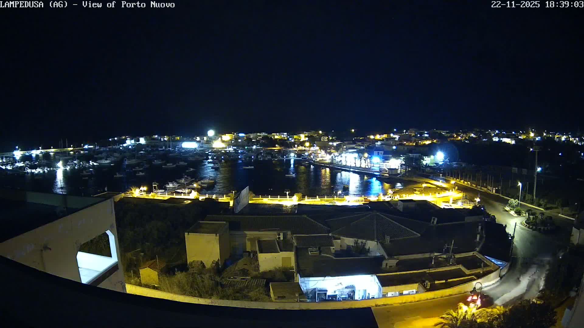 Lampedusa, Port of Nouvo Live Cam - Agrigento, Sicily, Italy