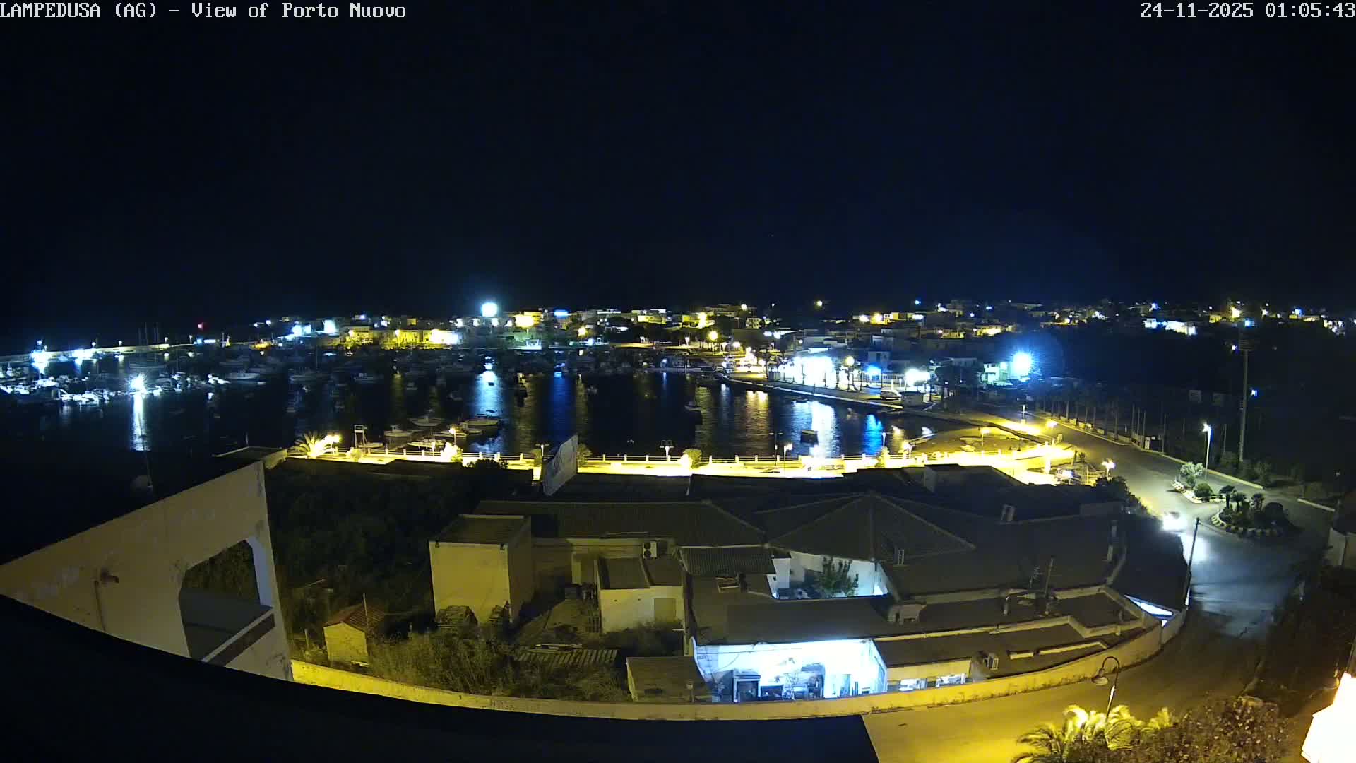 Lampedusa, Port of Nouvo Live Cam - Agrigento, Sicily, Italy