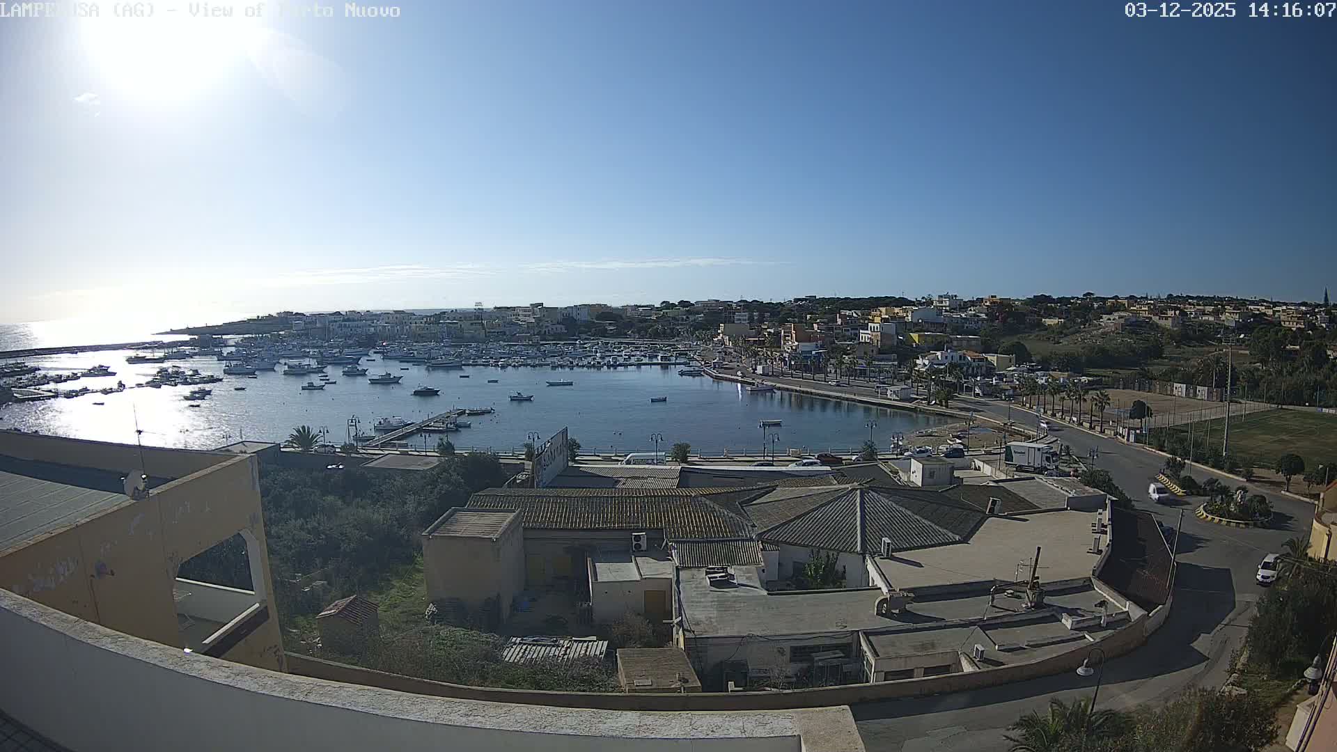 Lampedusa, Port of Nouvo Live Cam - Agrigento, Sicily, Italy