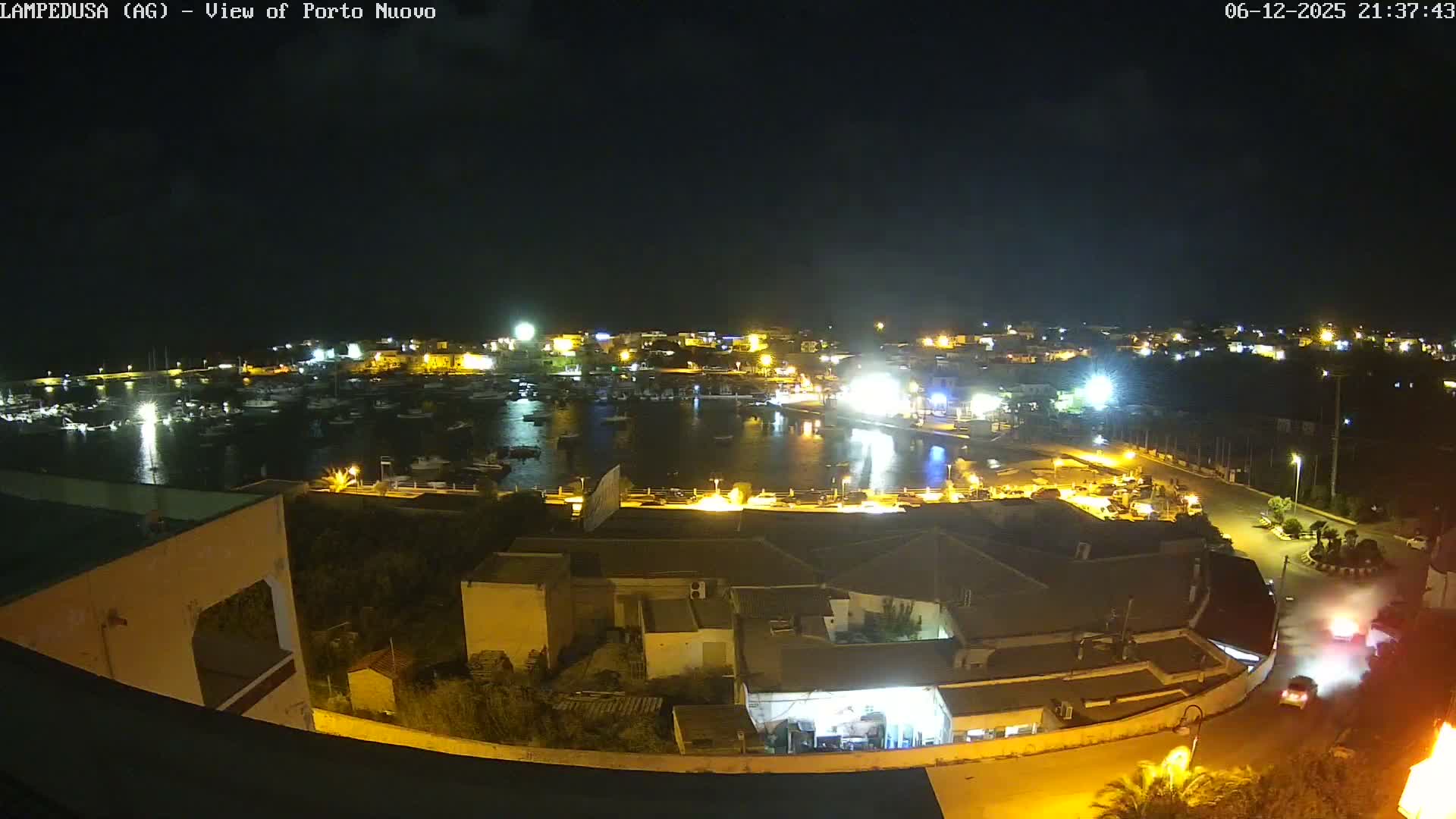 Lampedusa, Port of Nouvo Live Cam - Agrigento, Sicily, Italy