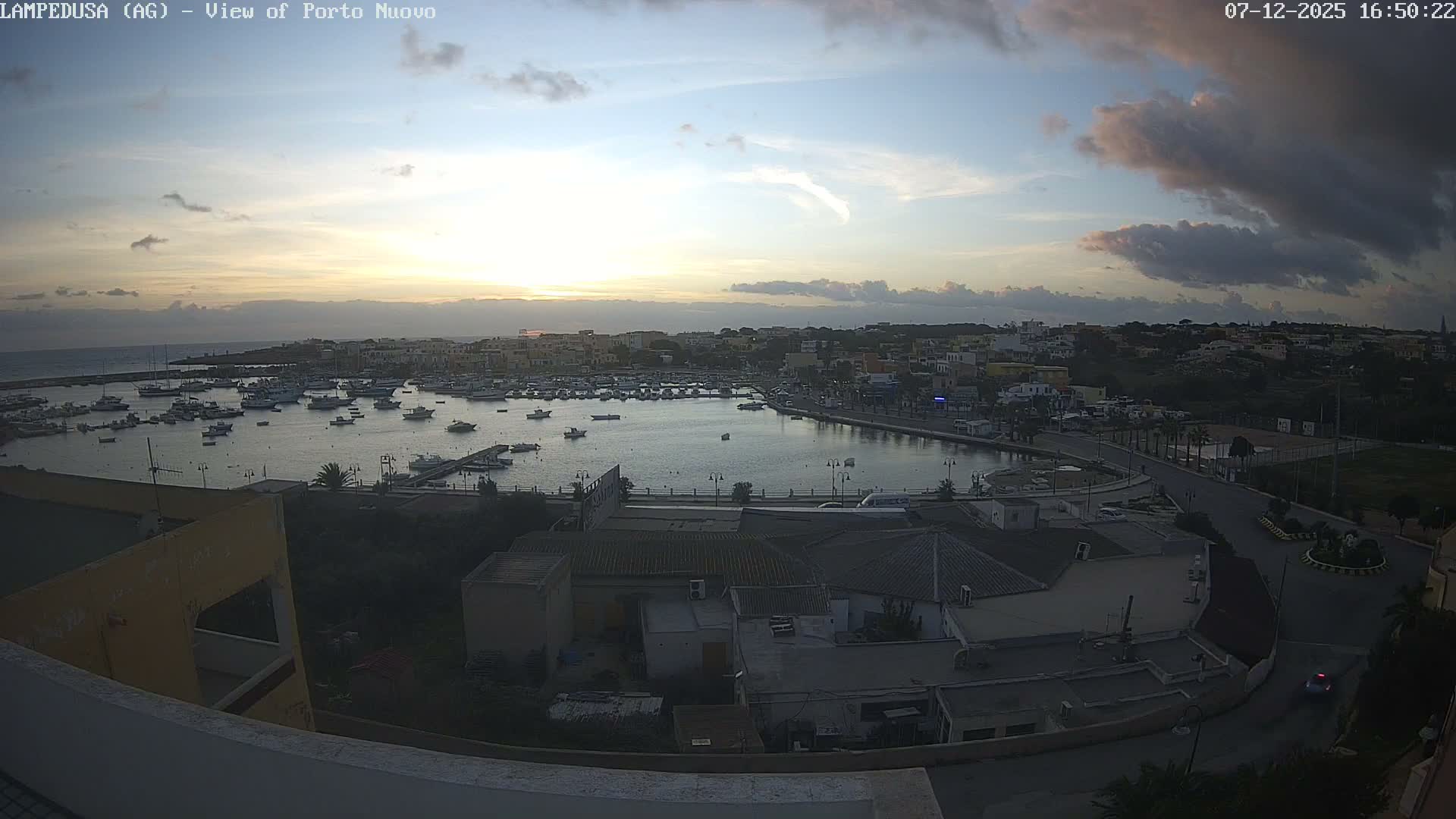 Lampedusa, Port of Nouvo Live Cam - Agrigento, Sicily, Italy