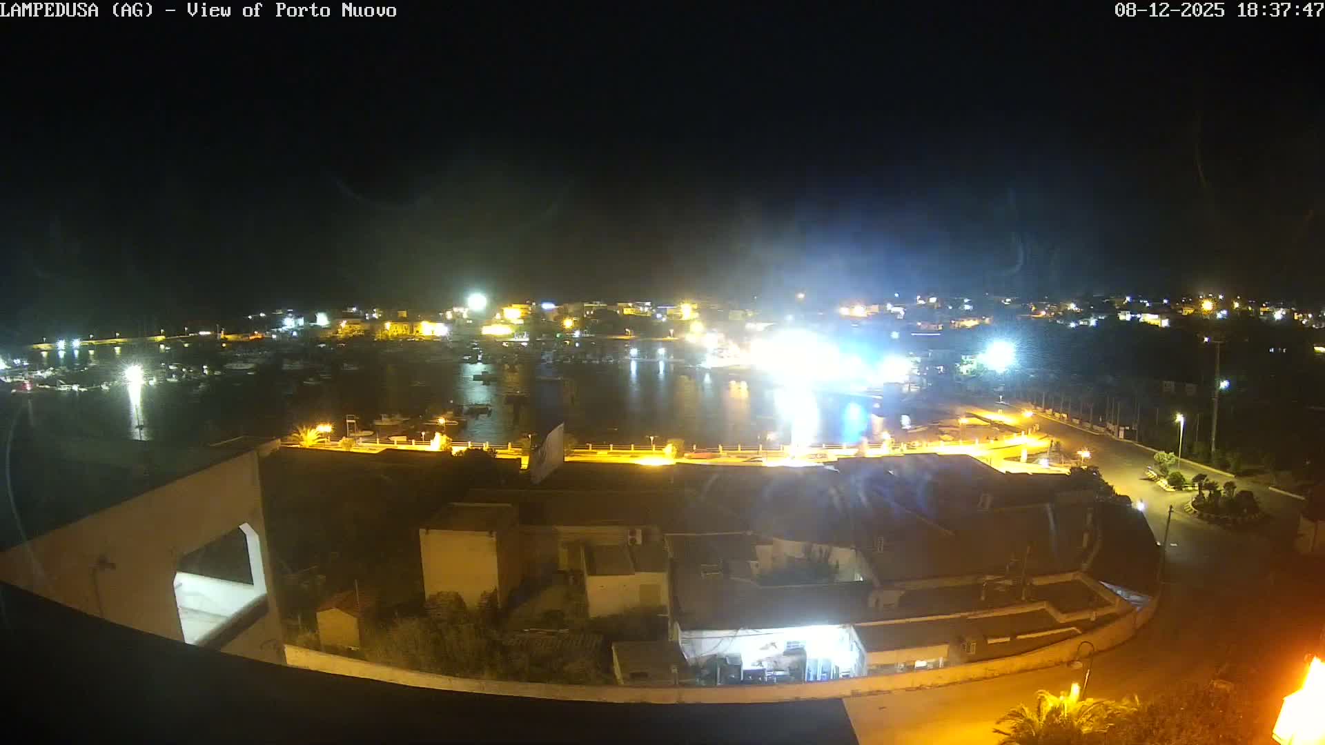 Lampedusa, Port of Nouvo Live Cam - Agrigento, Sicily, Italy