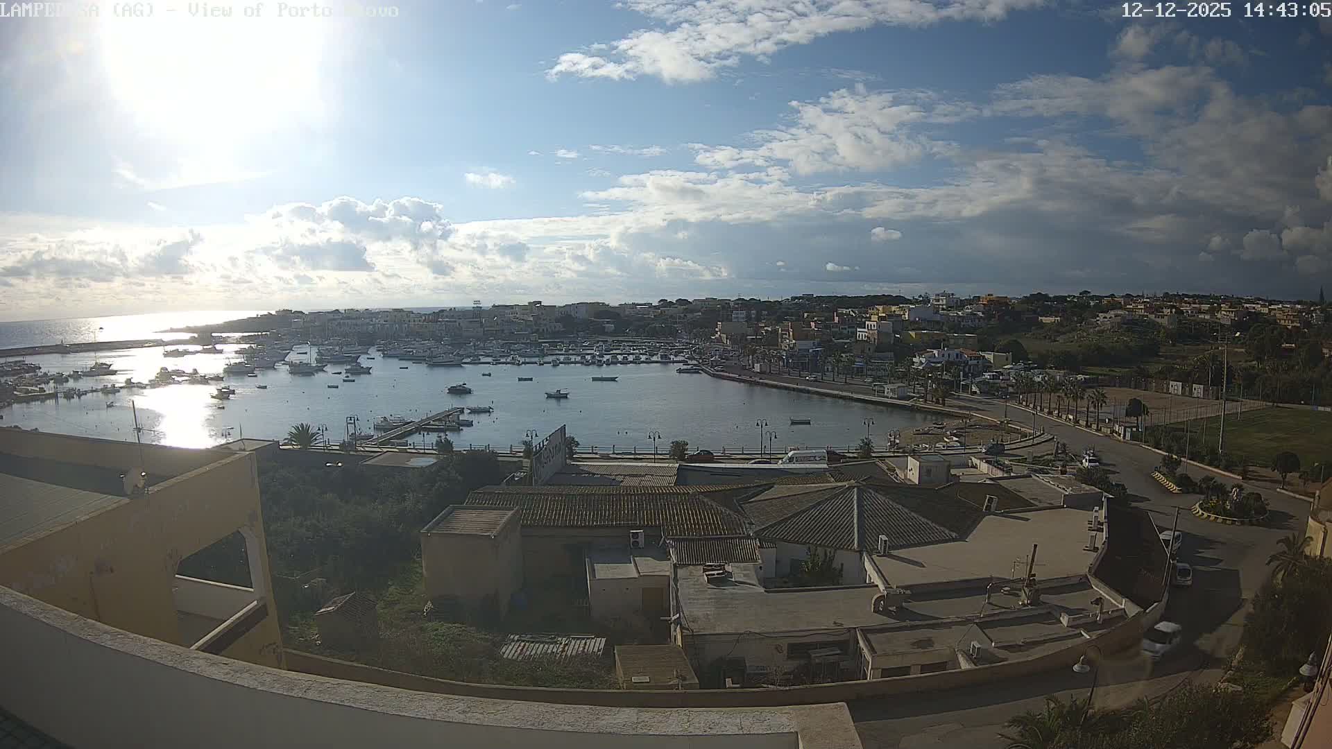 Lampedusa, Port of Nouvo Live Cam - Agrigento, Sicily, Italy