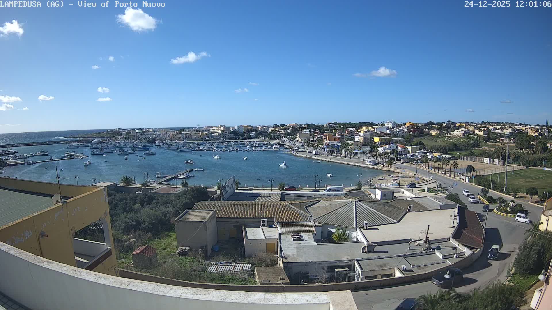 Lampedusa, Port of Nouvo Live Cam - Agrigento, Sicily, Italy