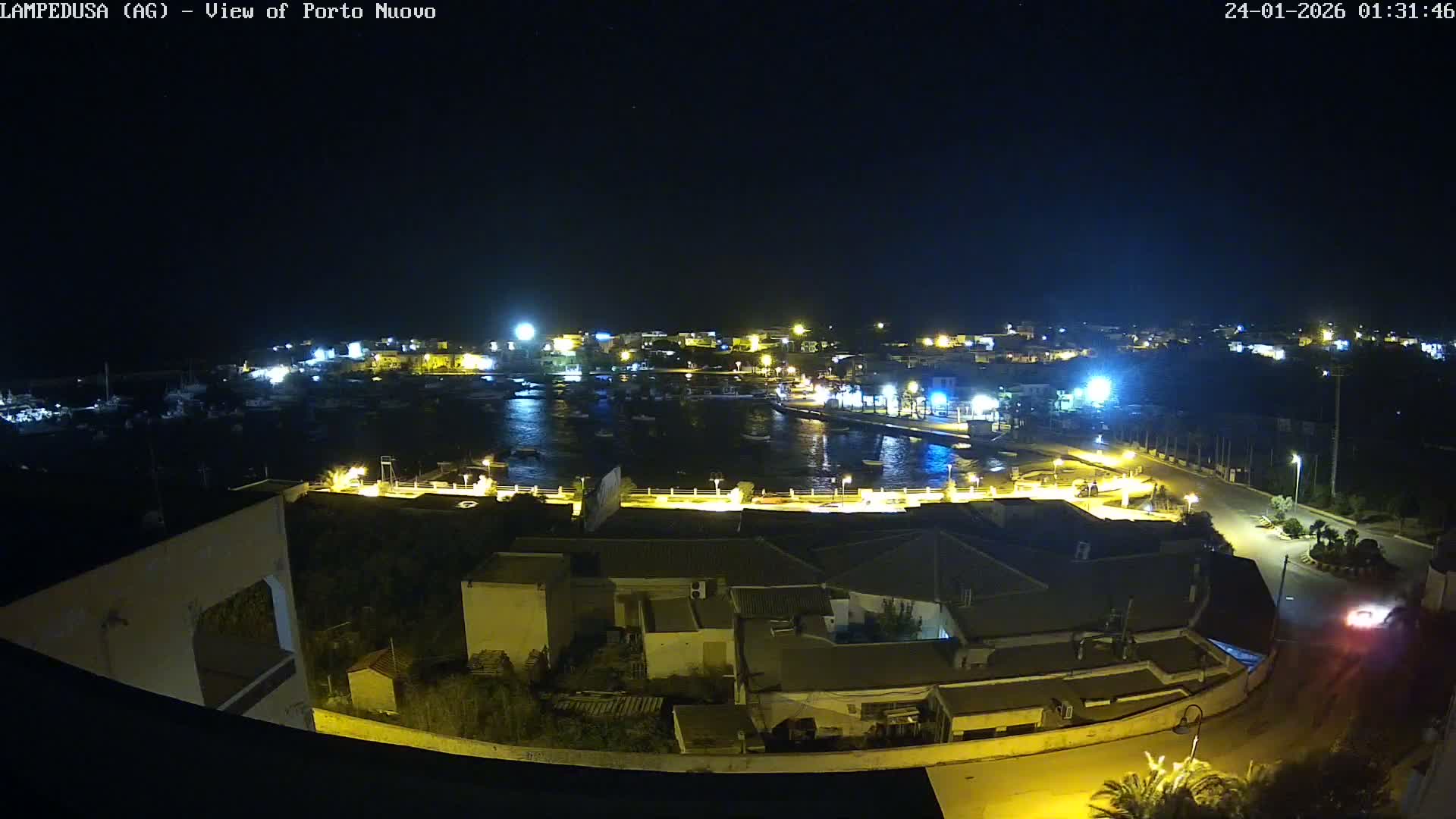 Lampedusa, Port of Nouvo Live Cam - Agrigento, Sicily, Italy