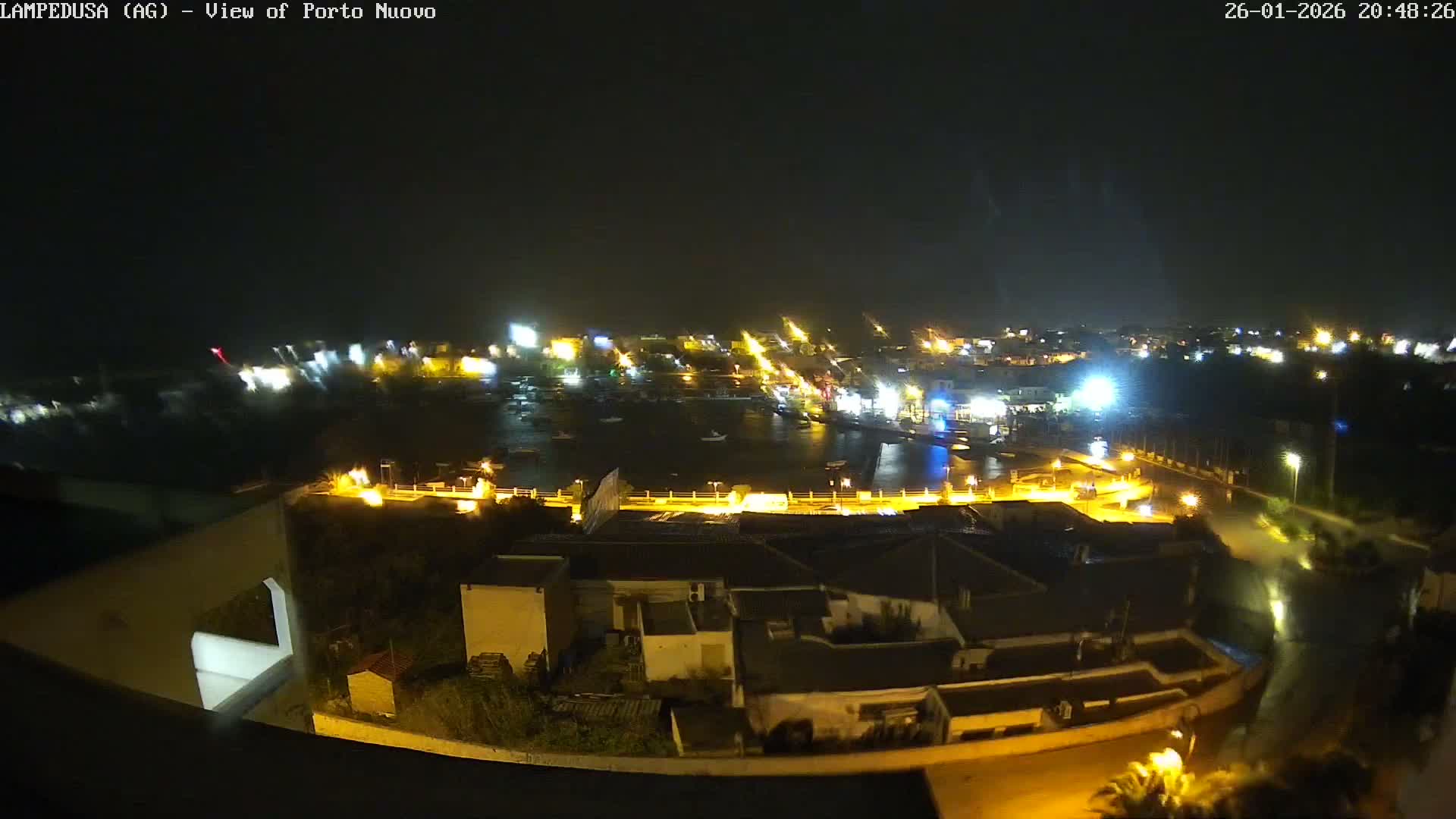Lampedusa, Port of Nouvo Live Cam - Agrigento, Sicily, Italy