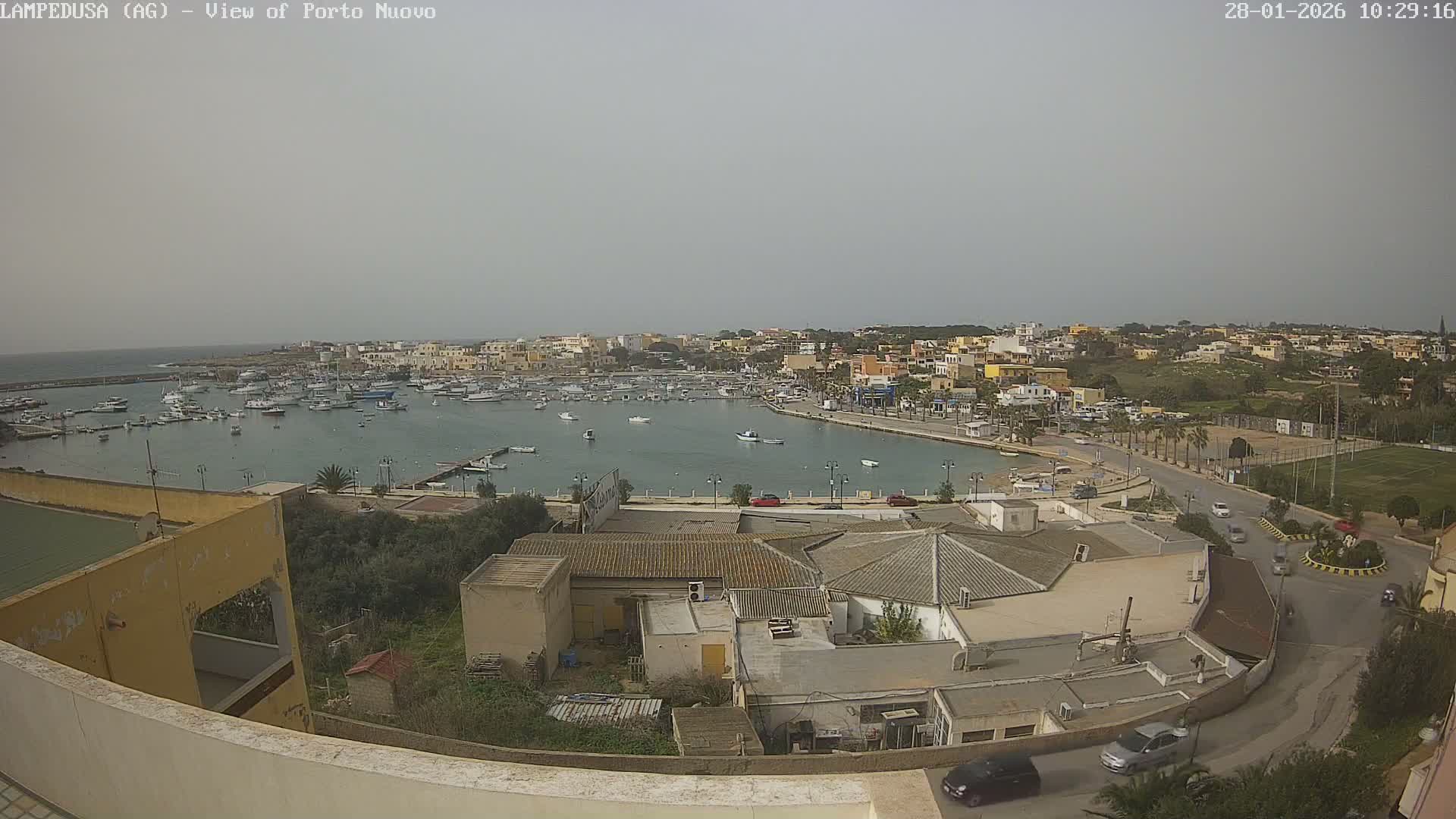 Lampedusa, Port of Nouvo Live Cam - Agrigento, Sicily, Italy