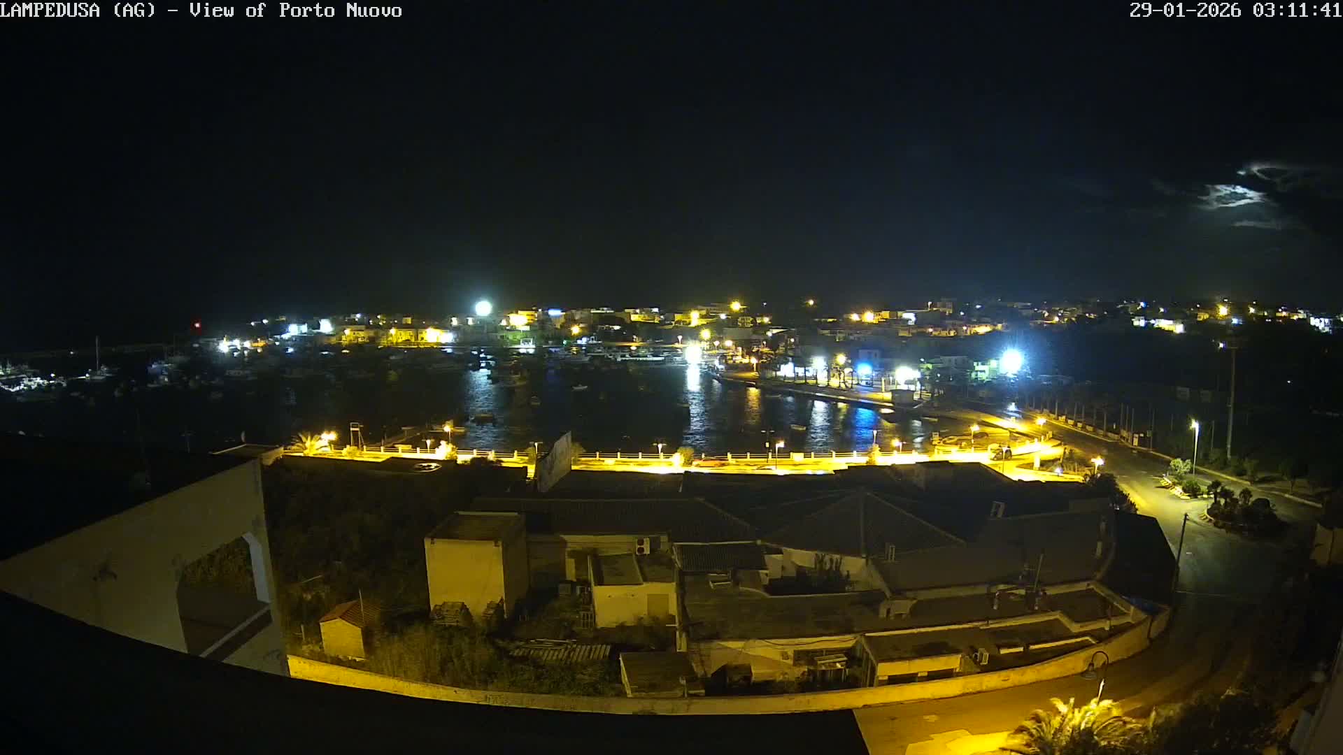 Lampedusa, Port of Nouvo Live Cam - Agrigento, Sicily, Italy