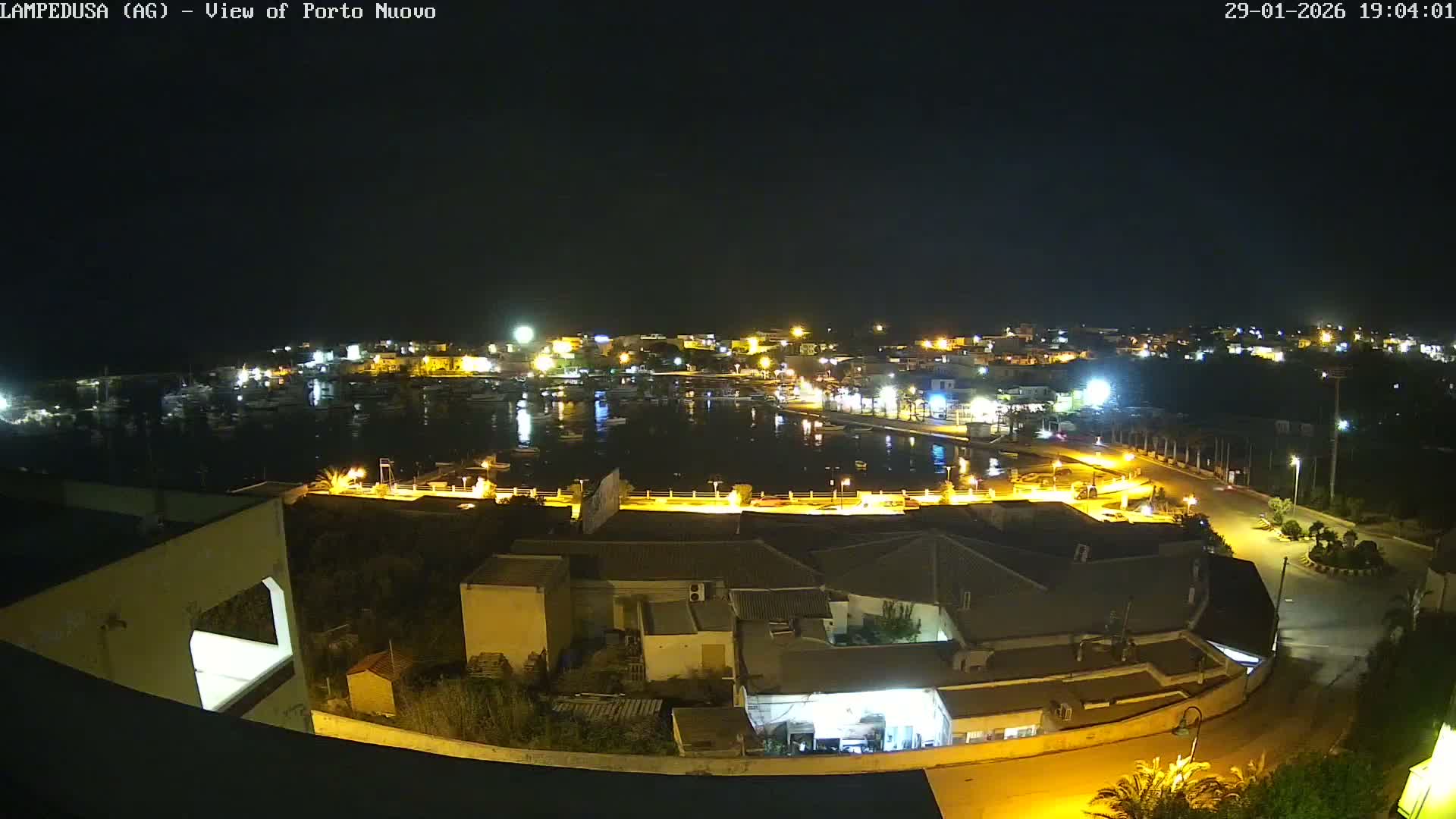 Lampedusa, Port of Nouvo Live Cam - Agrigento, Sicily, Italy