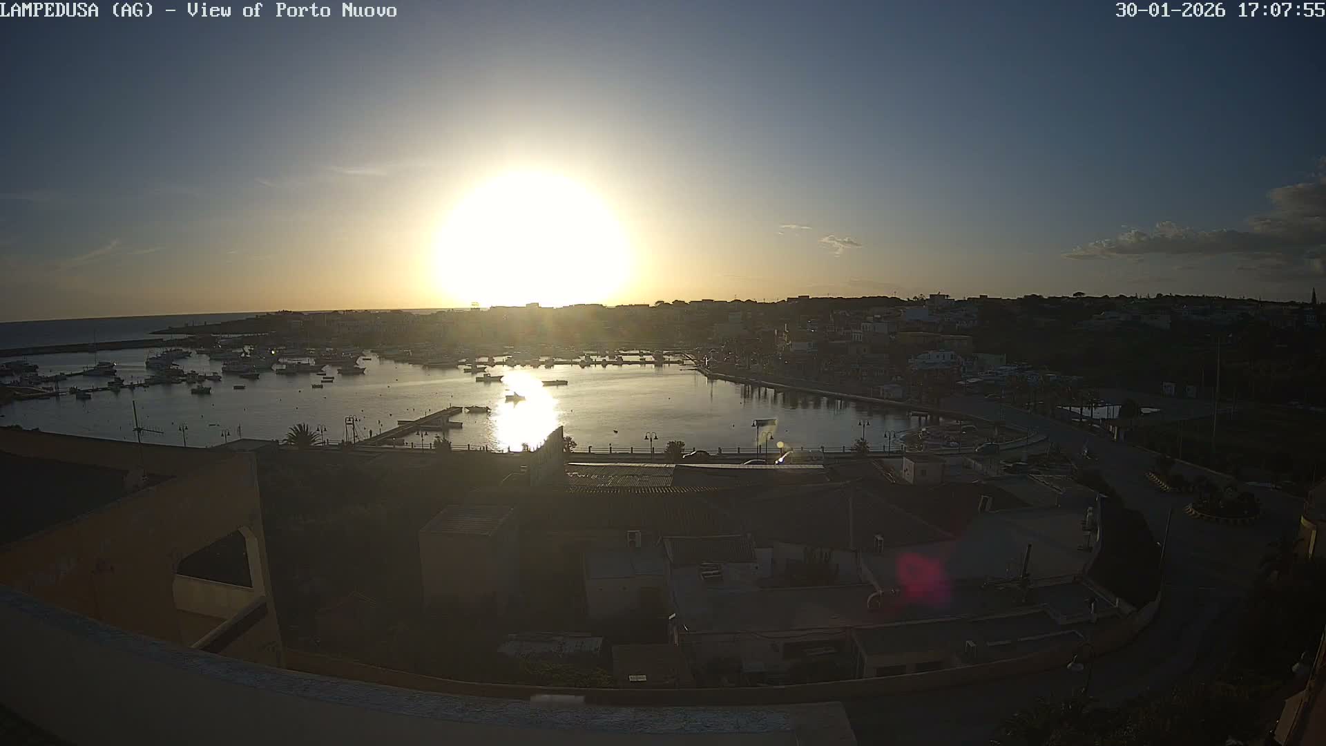 Lampedusa, Port of Nouvo Live Cam - Agrigento, Sicily, Italy