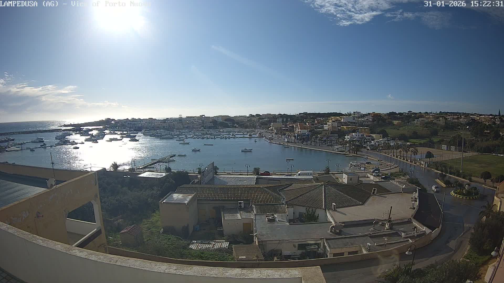 Lampedusa, Port of Nouvo Live Cam - Agrigento, Sicily, Italy