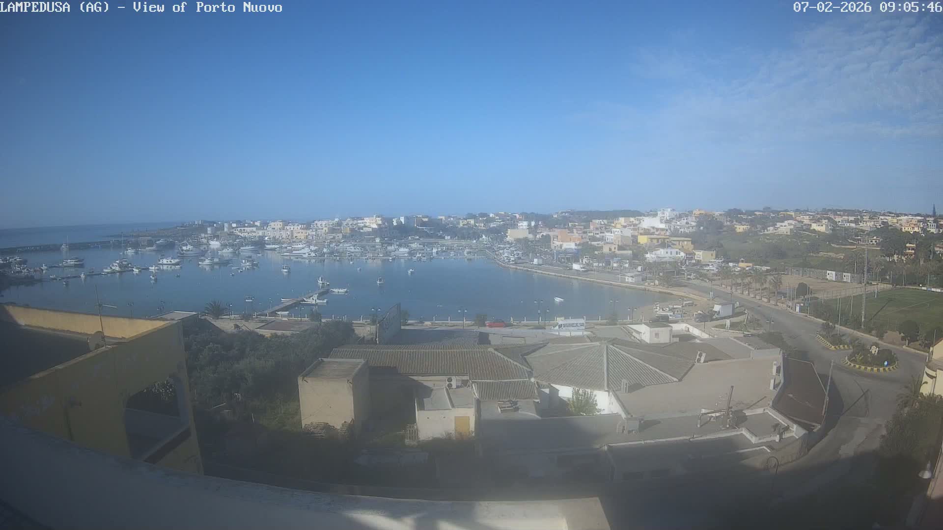 Lampedusa, Port of Nouvo Live Cam - Agrigento, Sicily, Italy