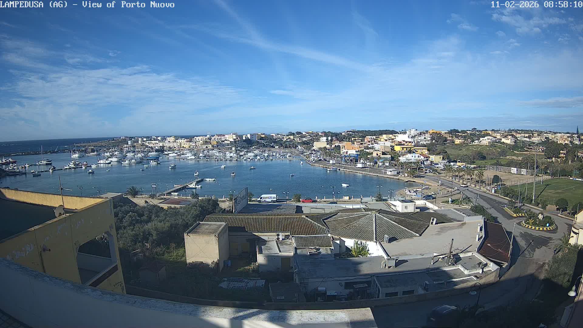 Lampedusa, Port of Nouvo Live Cam - Agrigento, Sicily, Italy