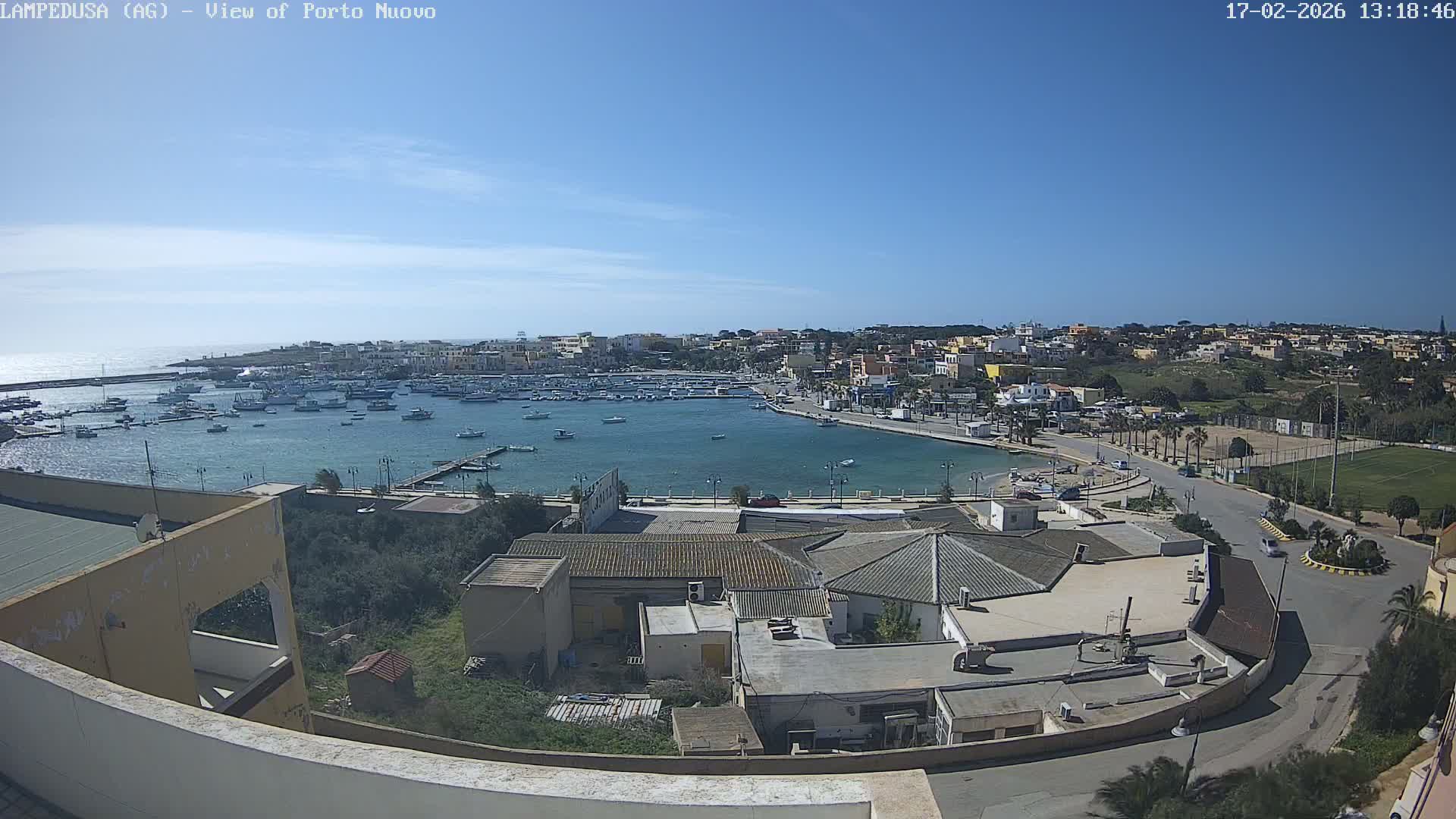 Lampedusa, Port of Nouvo Live Cam - Agrigento, Sicily, Italy