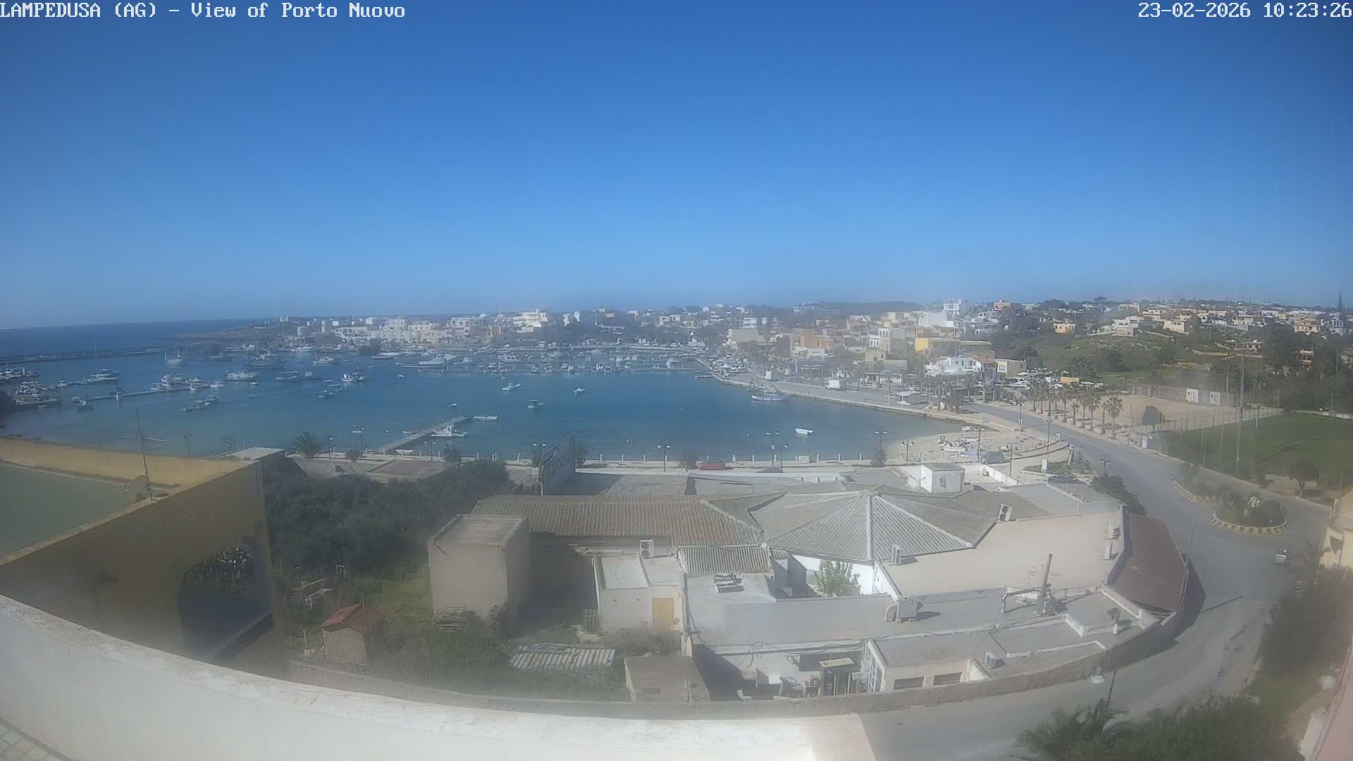 Lampedusa, Port of Nouvo Live Cam - Agrigento, Sicily, Italy