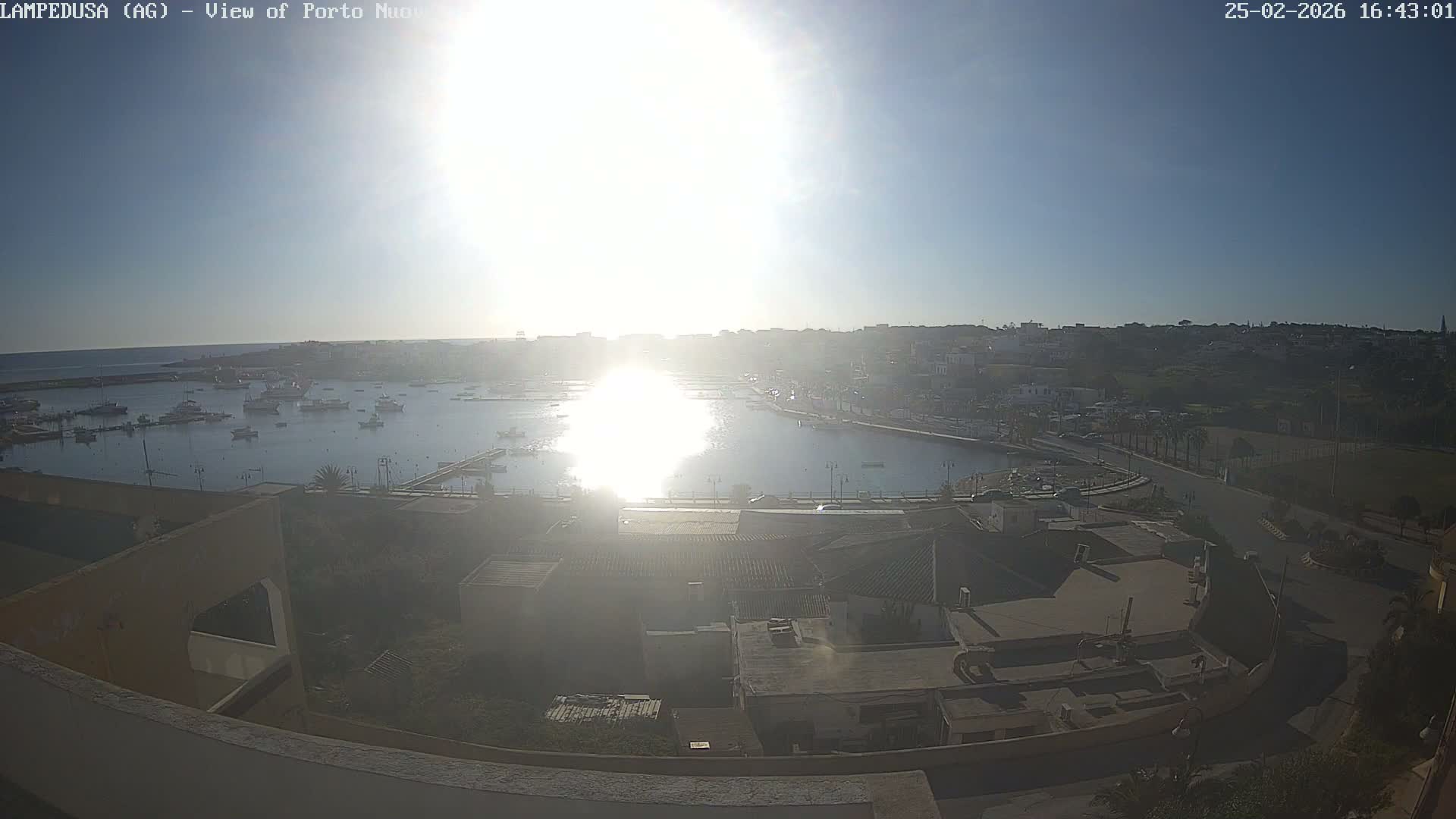 Lampedusa, Port of Nouvo Live Cam - Agrigento, Sicily, Italy