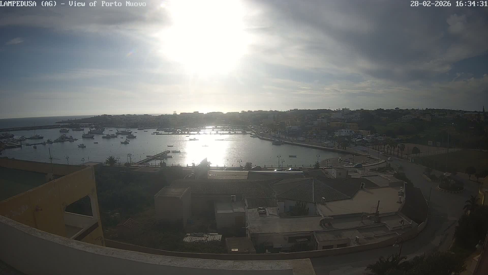 Lampedusa, Port of Nouvo Live Cam - Agrigento, Sicily, Italy