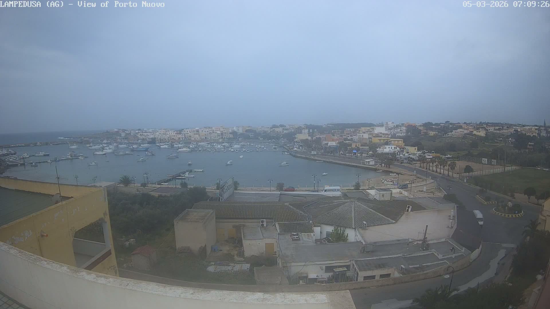 Lampedusa, Port of Nouvo Live Cam - Agrigento, Sicily, Italy