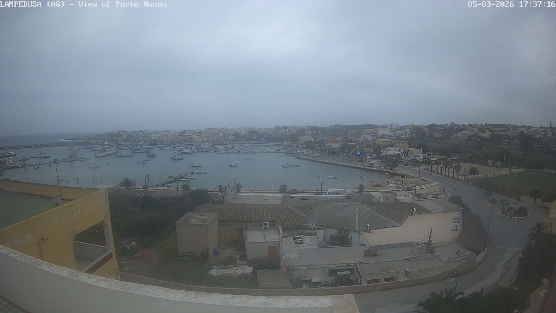Lampedusa, Port of Nouvo Live Cam - Agrigento, Sicily, Italy