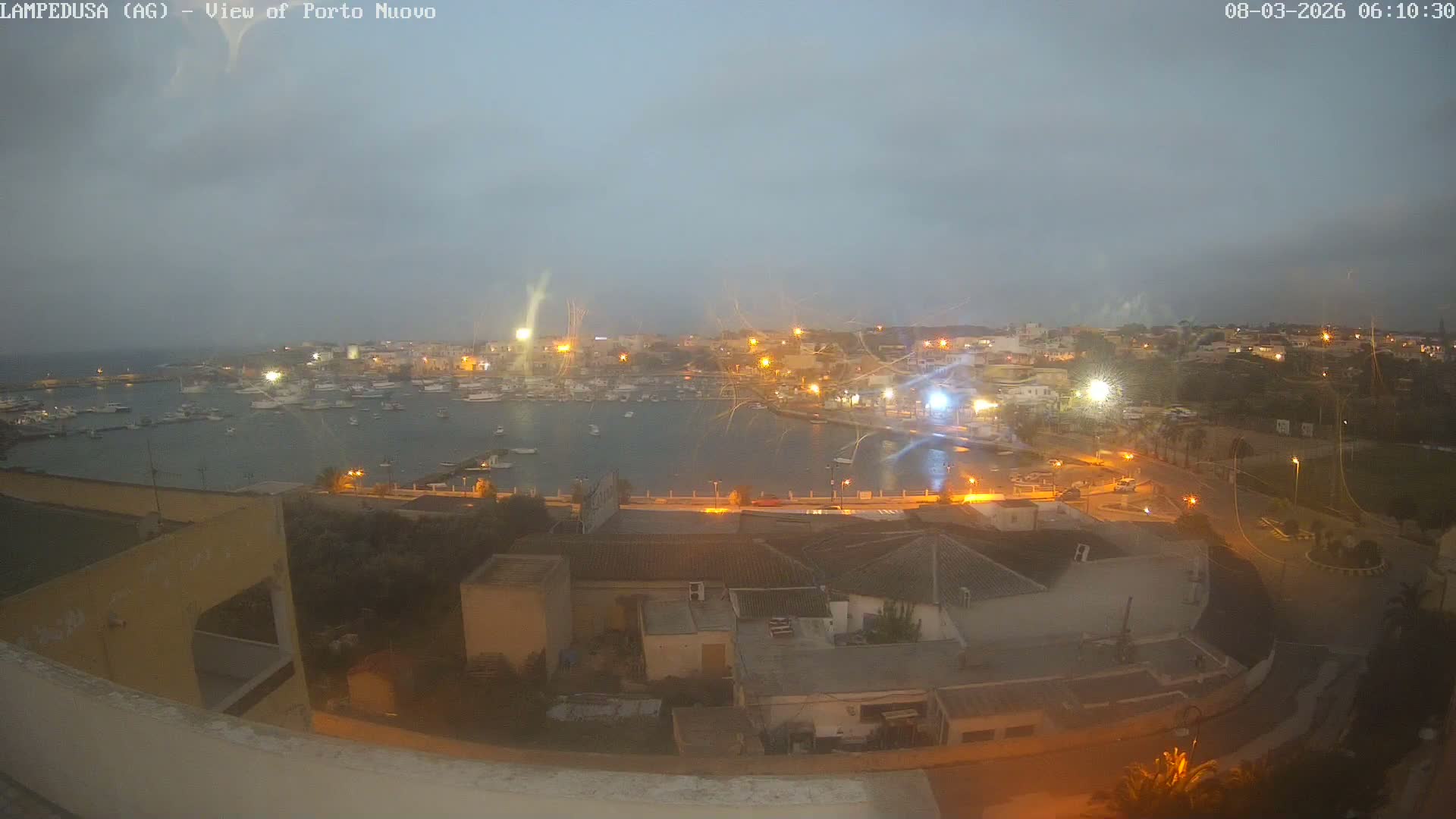 Lampedusa, Port of Nouvo Live Cam - Agrigento, Sicily, Italy
