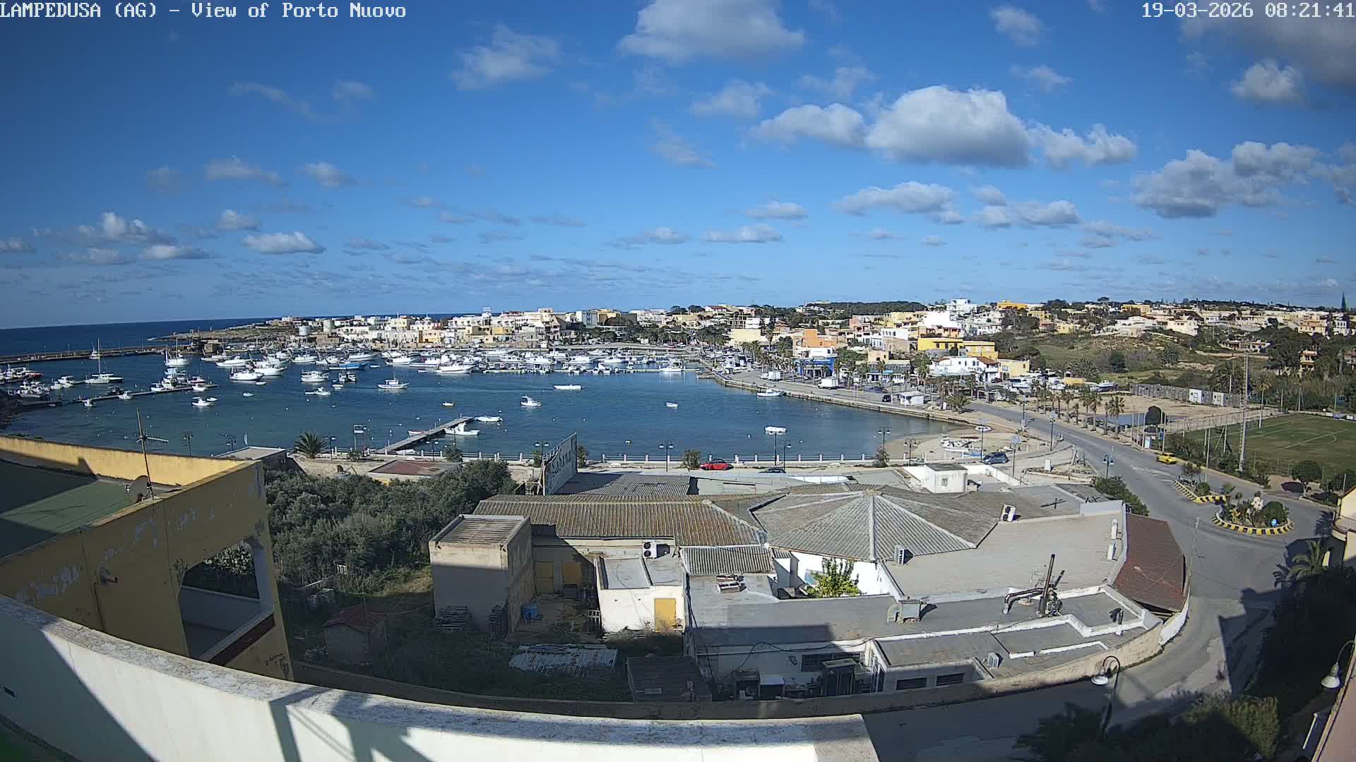 Lampedusa, Port of Nouvo Live Cam - Agrigento, Sicily, Italy