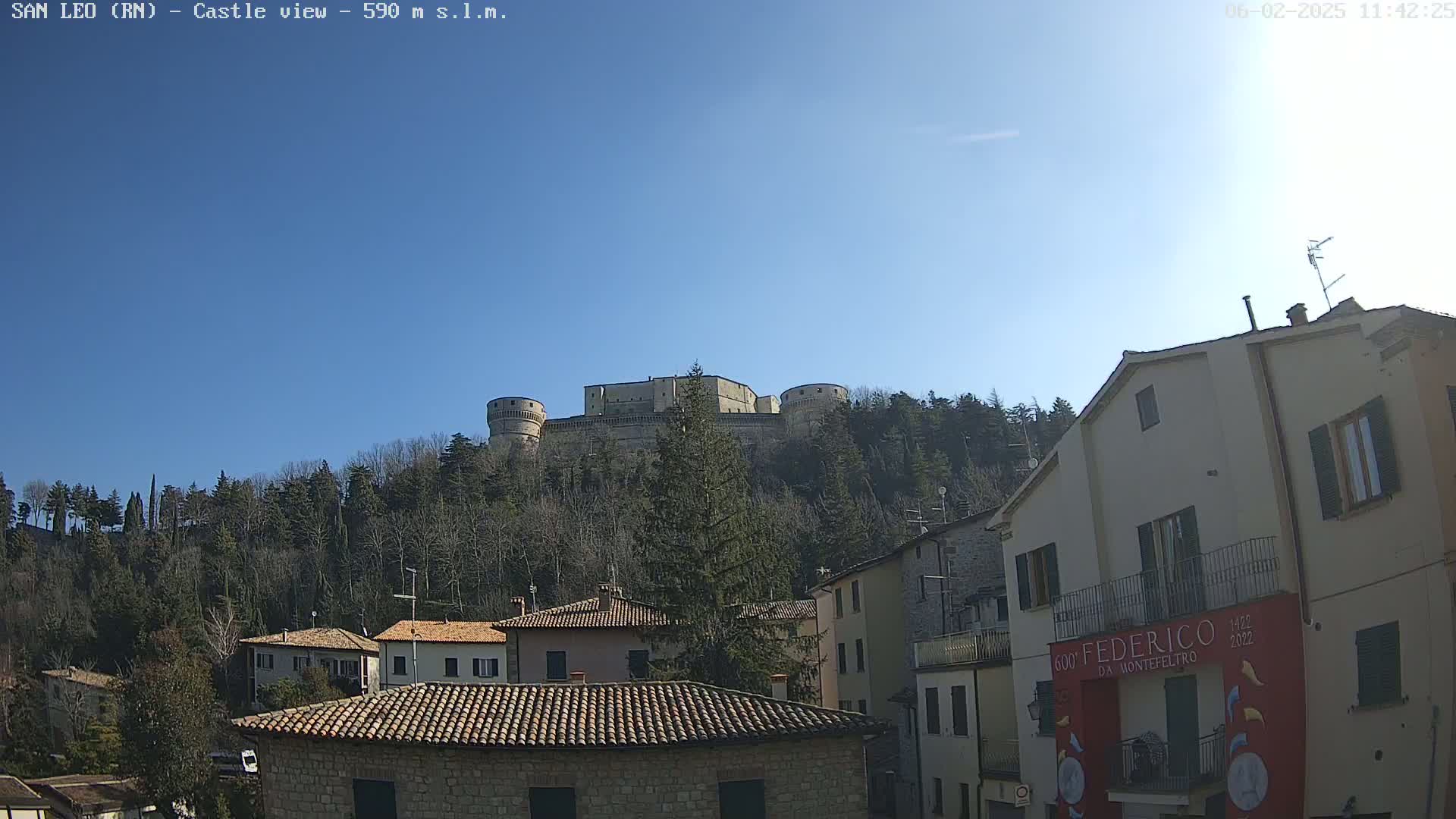 San Leo, Renaissance Fortress Live Cam - Rimini, Emilia-Romagno, Italy