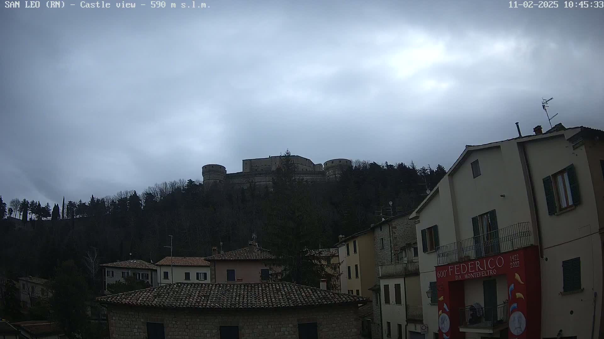 San Leo, Renaissance Fortress Live Cam - Rimini, Emilia-Romagno, Italy