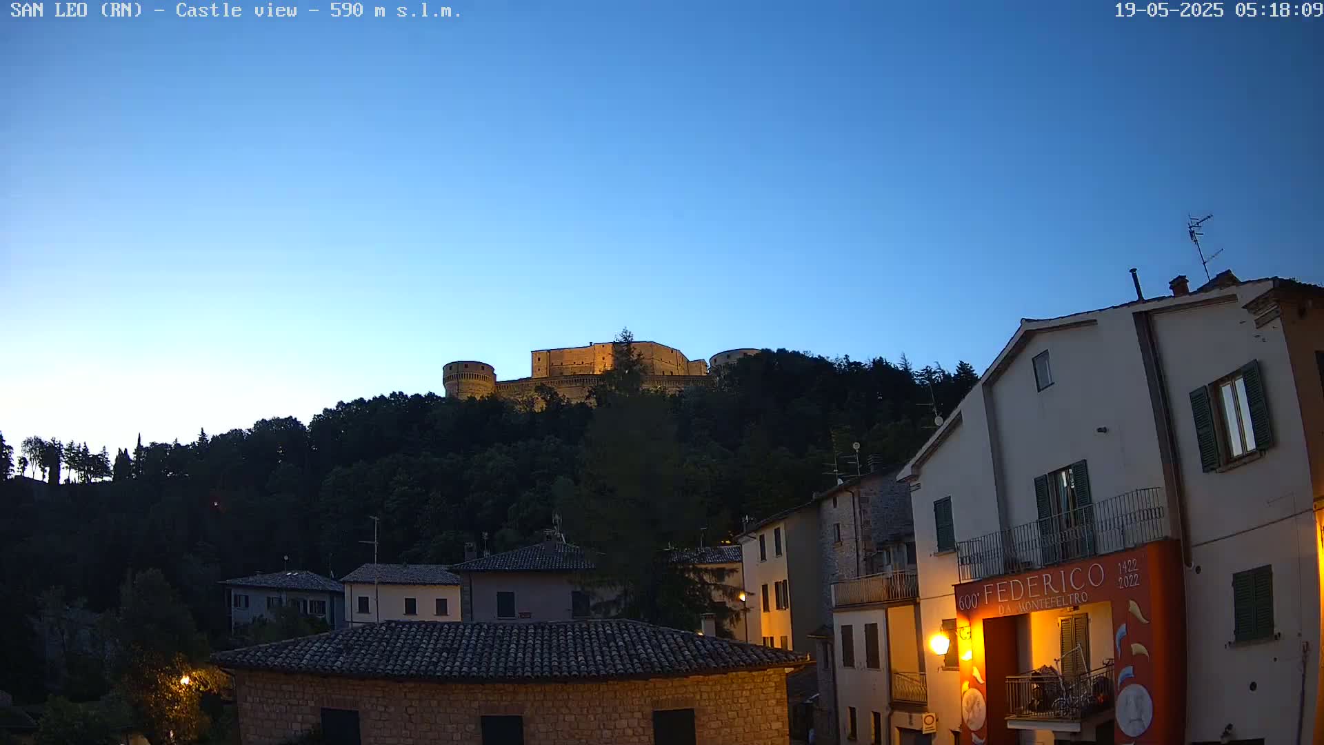 San Leo, Renaissance Fortress Live Cam - Rimini, Emilia-Romagno, Italy