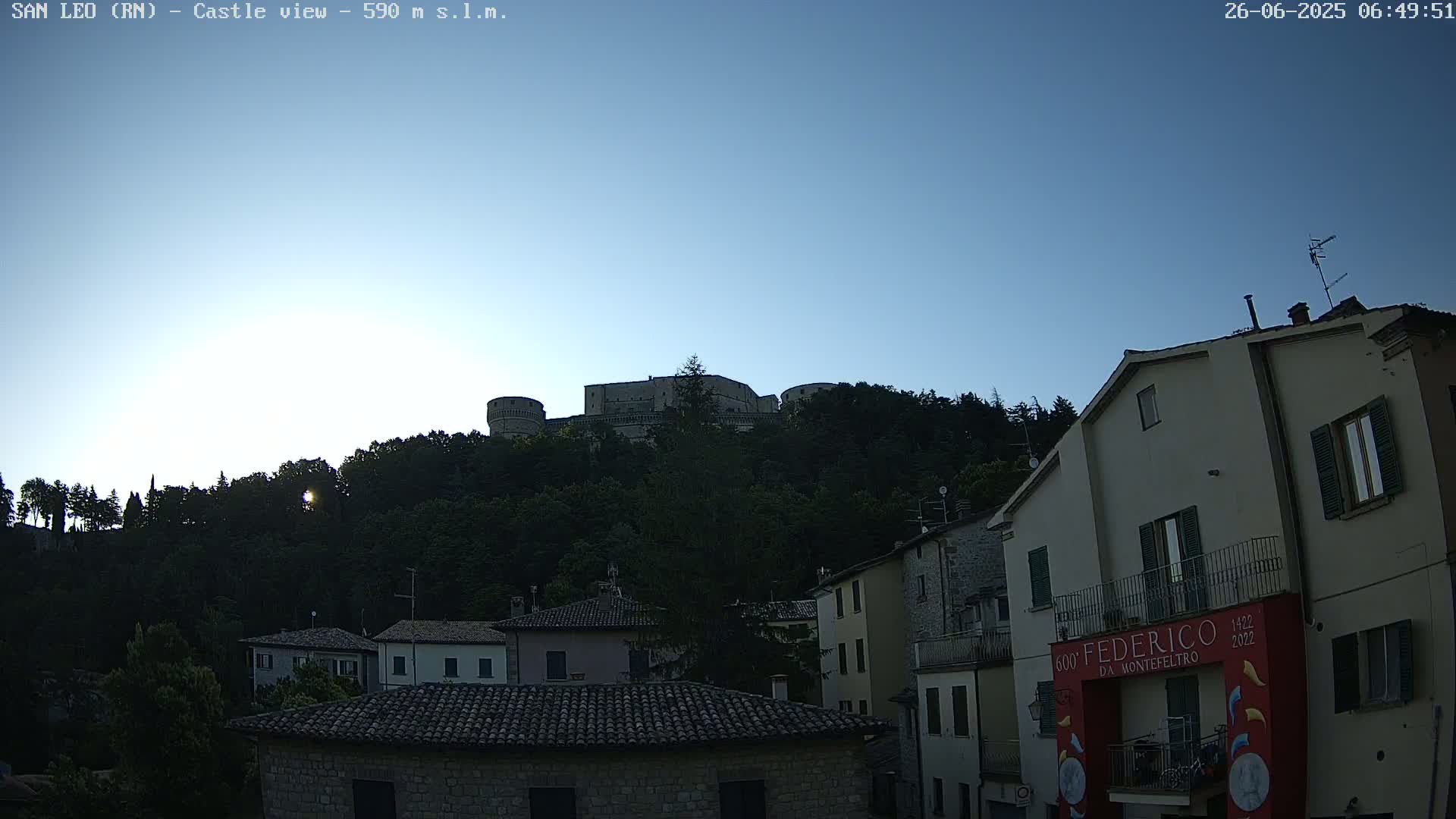 San Leo, Renaissance Fortress Live Cam - Rimini, Emilia-Romagno, Italy