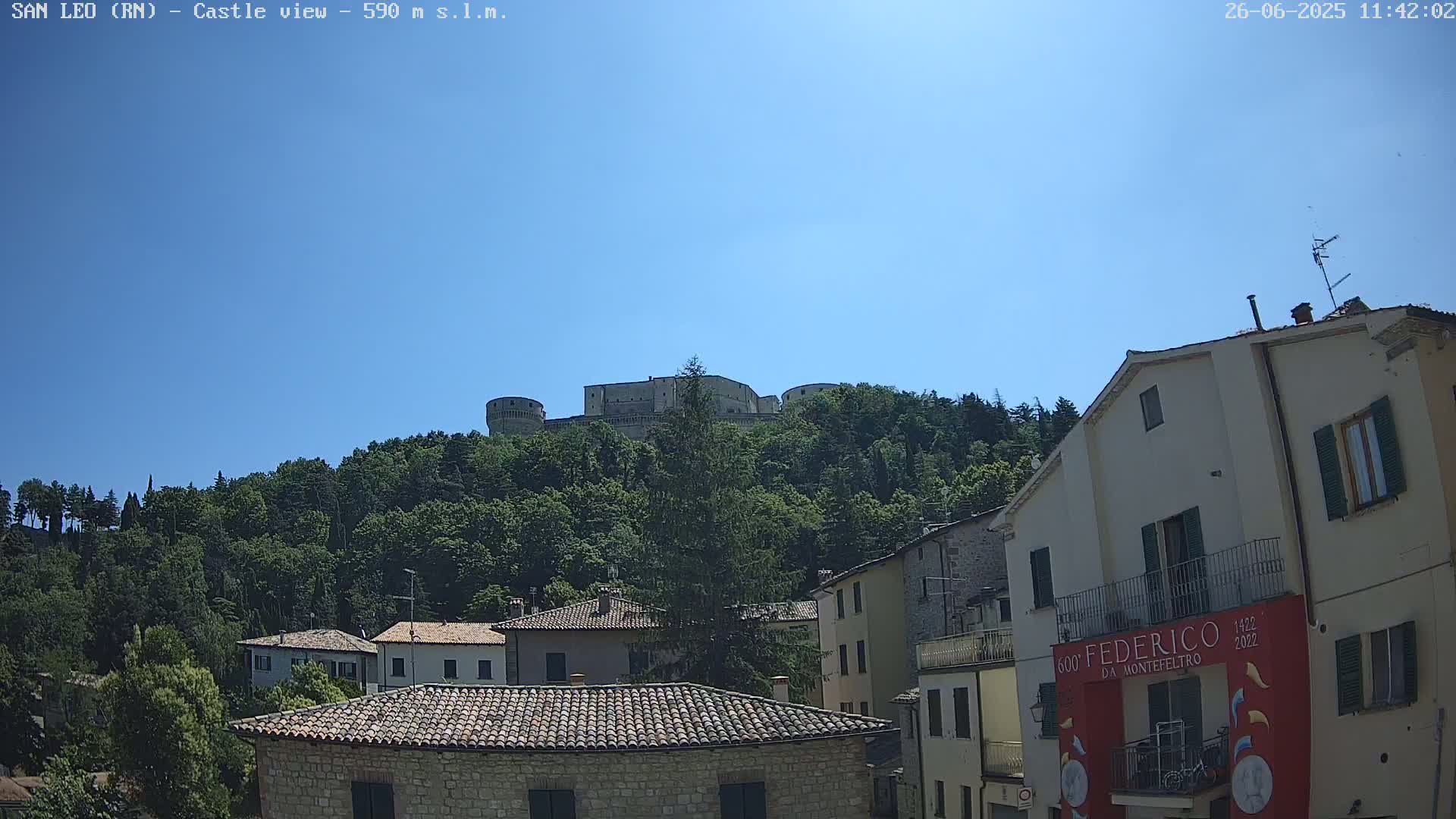 San Leo, Renaissance Fortress Live Cam - Rimini, Emilia-Romagno, Italy