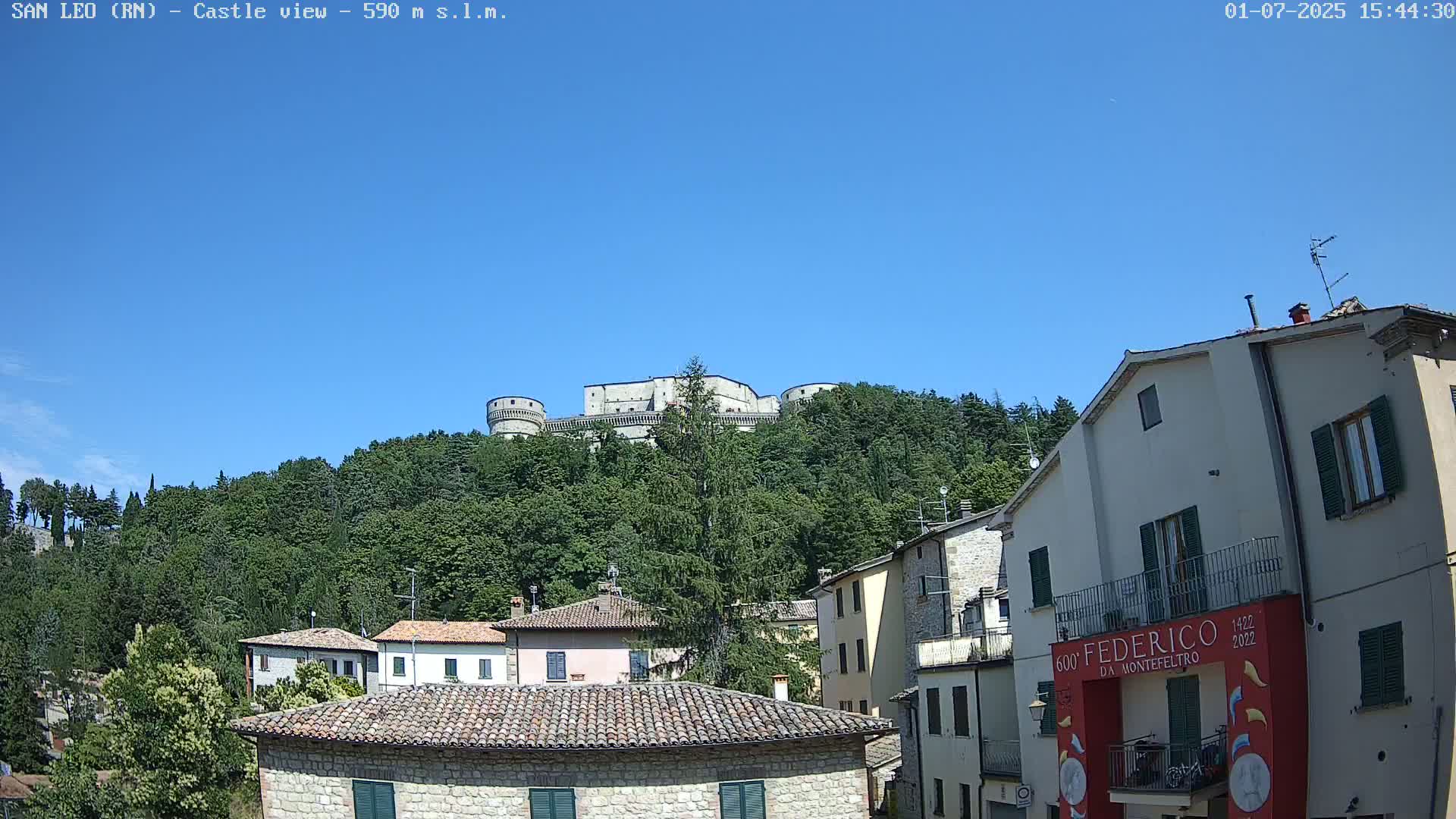 San Leo, Renaissance Fortress Live Cam - Rimini, Emilia-Romagno, Italy