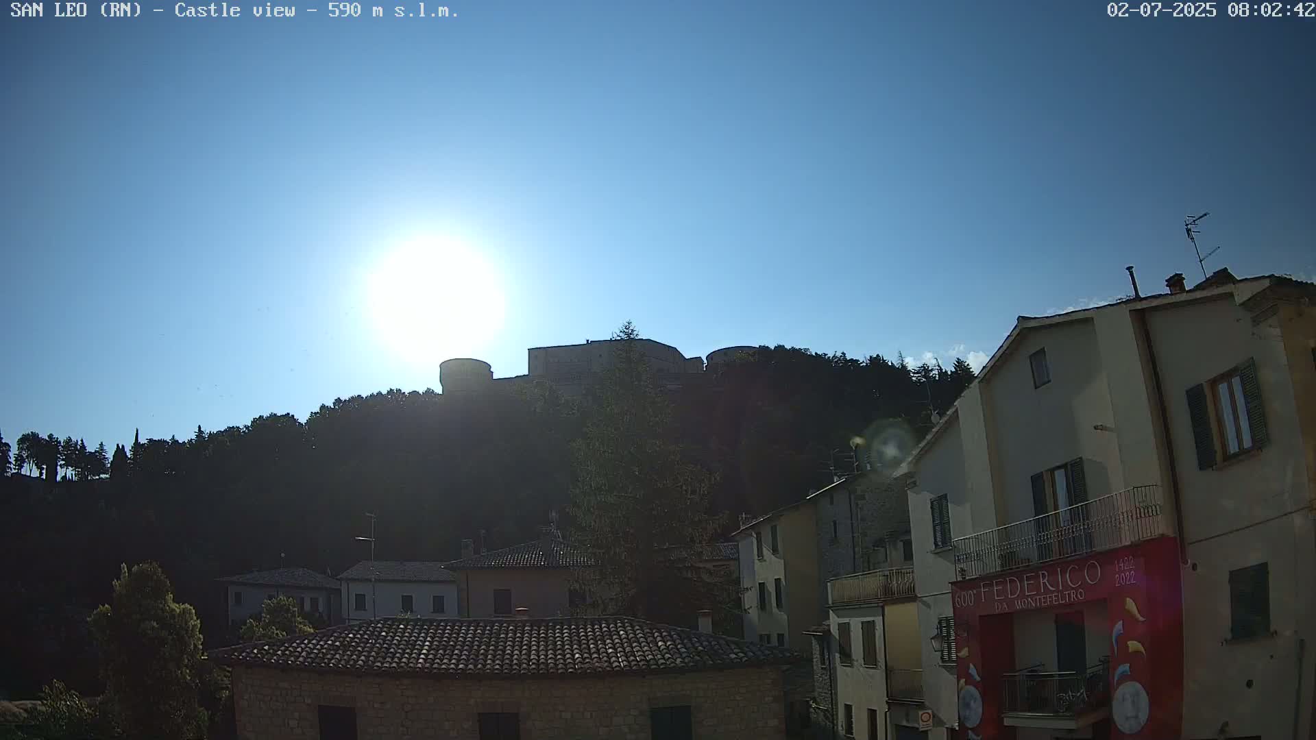 San Leo, Renaissance Fortress Live Cam - Rimini, Emilia-Romagno, Italy