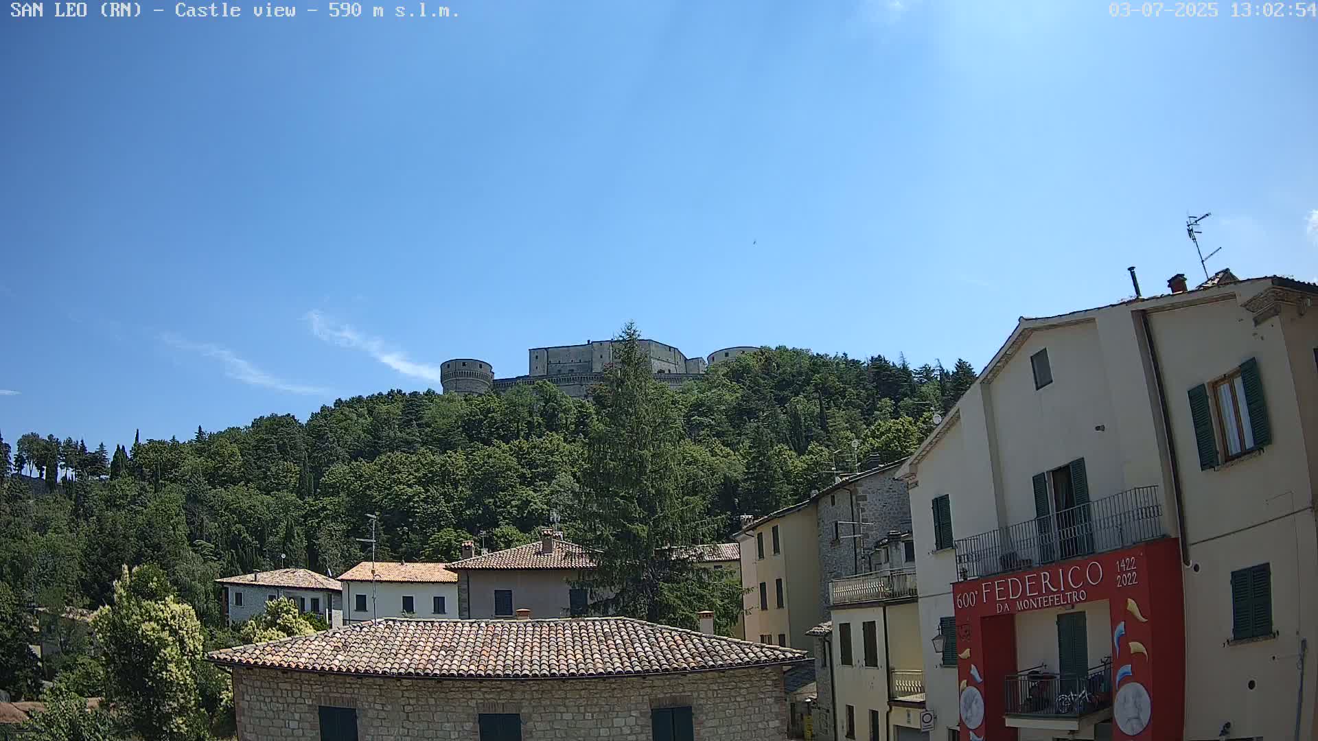 San Leo, Renaissance Fortress Live Cam - Rimini, Emilia-Romagno, Italy