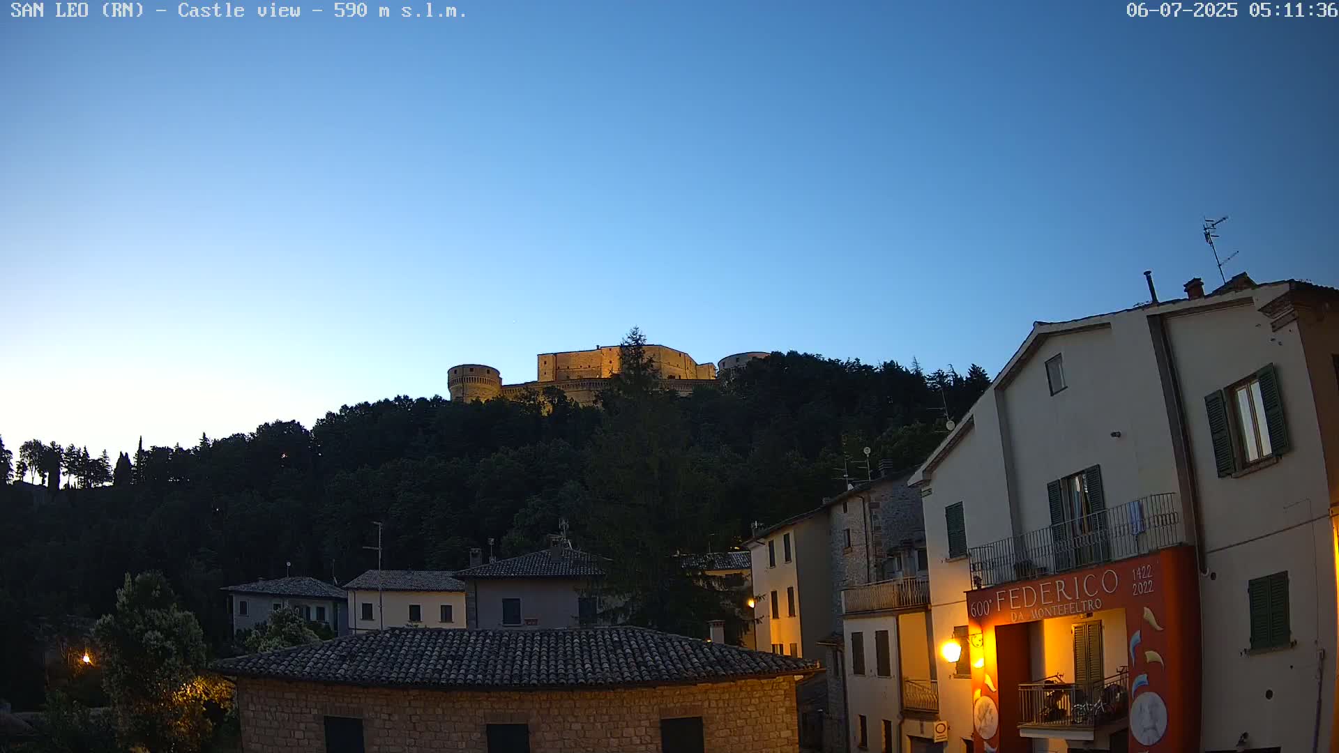 San Leo, Renaissance Fortress Live Cam - Rimini, Emilia-Romagno, Italy