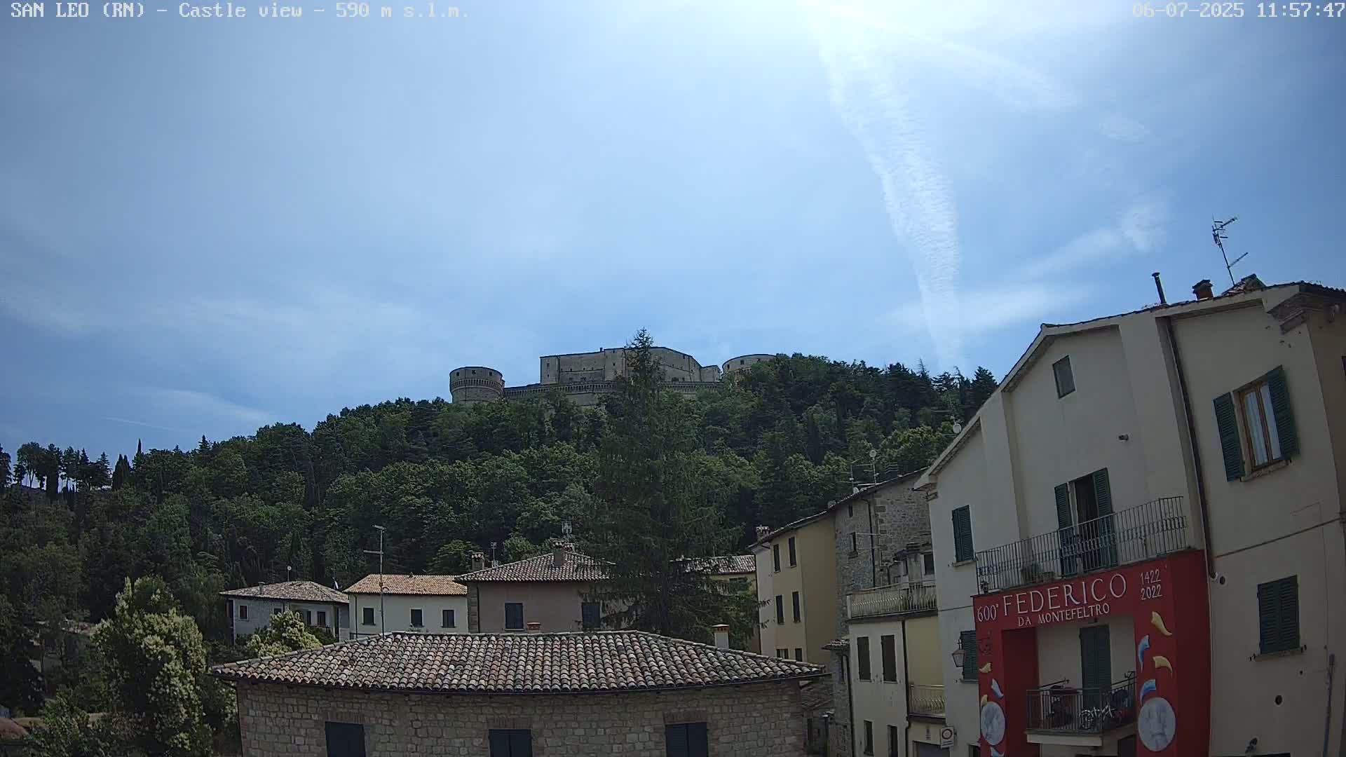 San Leo, Renaissance Fortress Live Cam - Rimini, Emilia-Romagno, Italy
