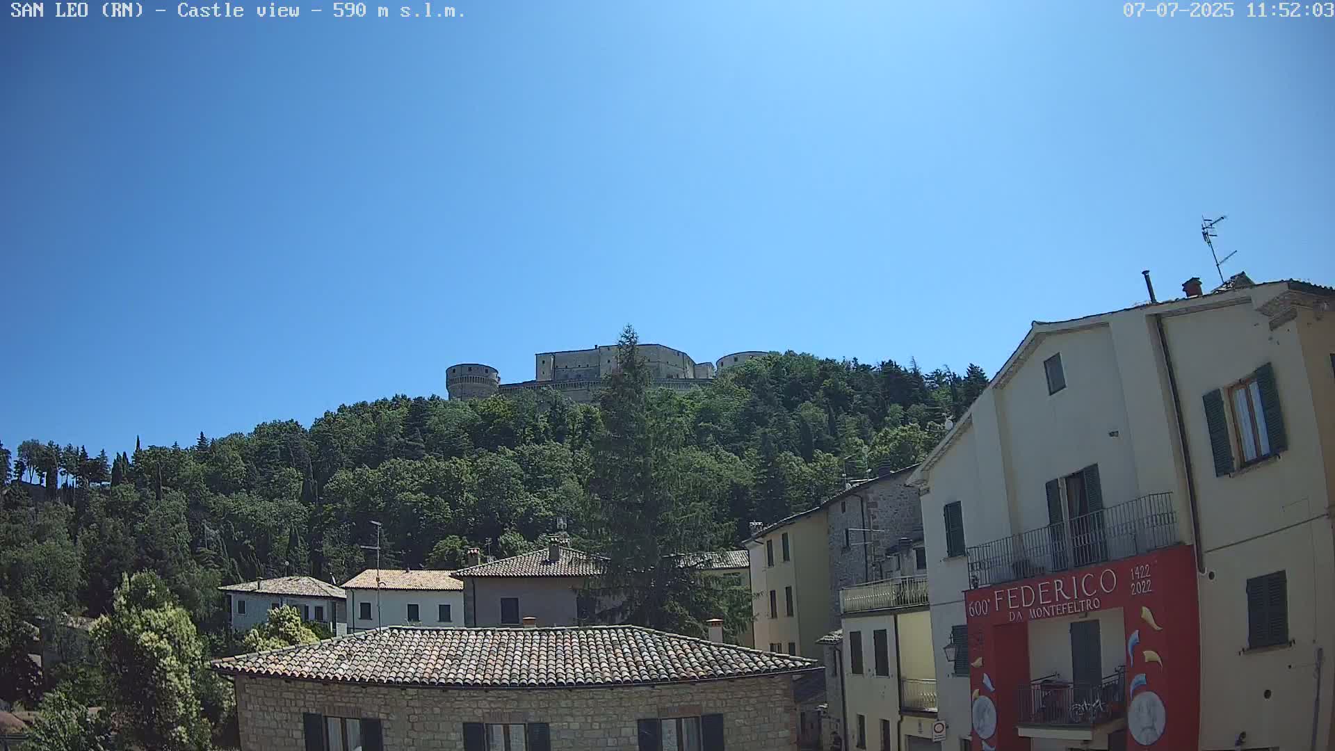 San Leo, Renaissance Fortress Live Cam - Rimini, Emilia-Romagno, Italy