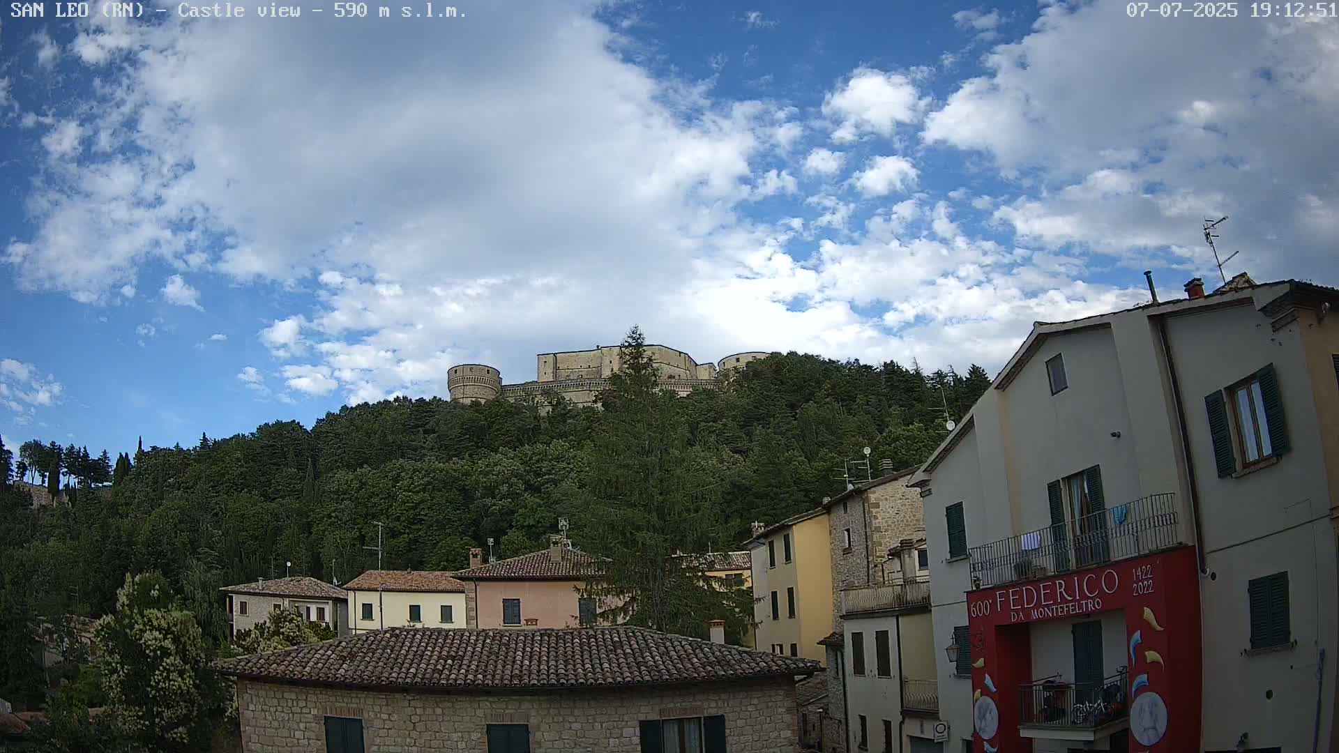San Leo, Renaissance Fortress Live Cam - Rimini, Emilia-Romagno, Italy